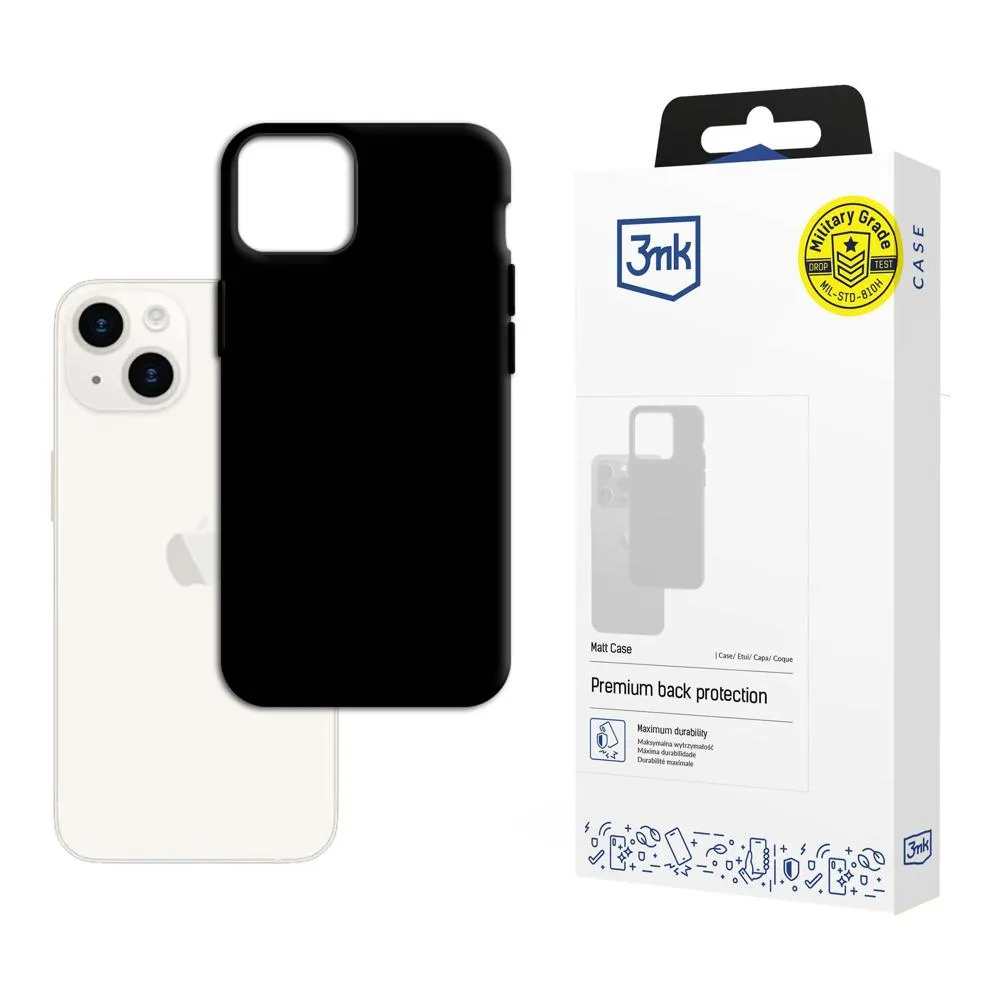 Capa para Apple iPhone 15 - 3mk Matt Case Preto
