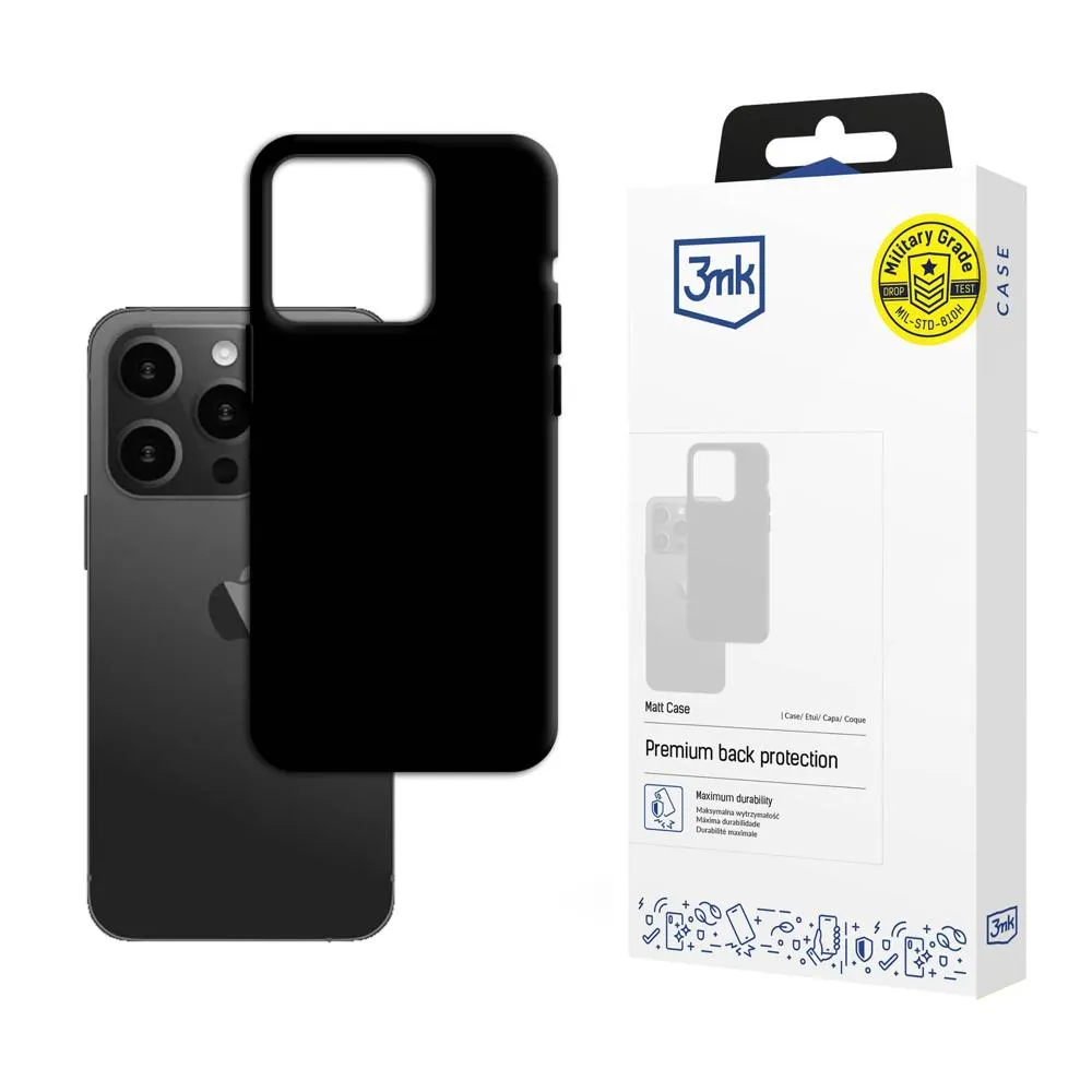 Capa para Apple iPhone 15 Pro - 3mk Matt Case Preto