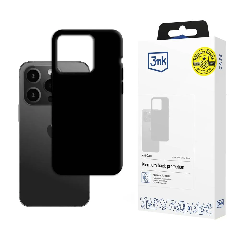 Capa para Apple iPhone 15 Pro Max - 3mk Matt Case Preto