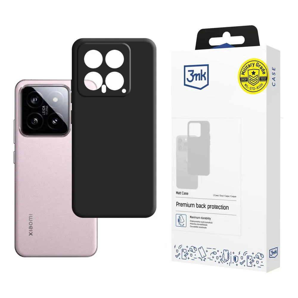 Capa para Xiaomi 14 - 3mk Matt Case Preto
