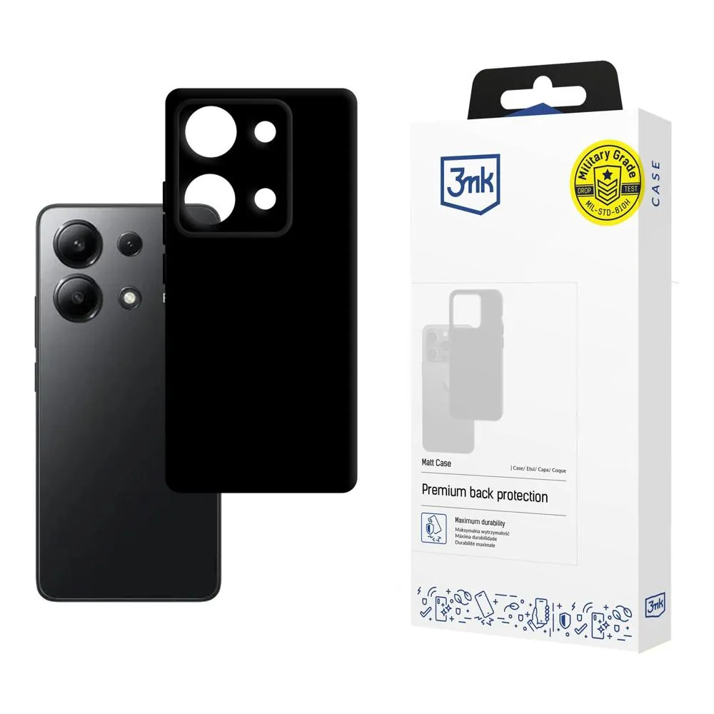 Capa para Redmi Note 13 4G - 3mk Matt Case Preto