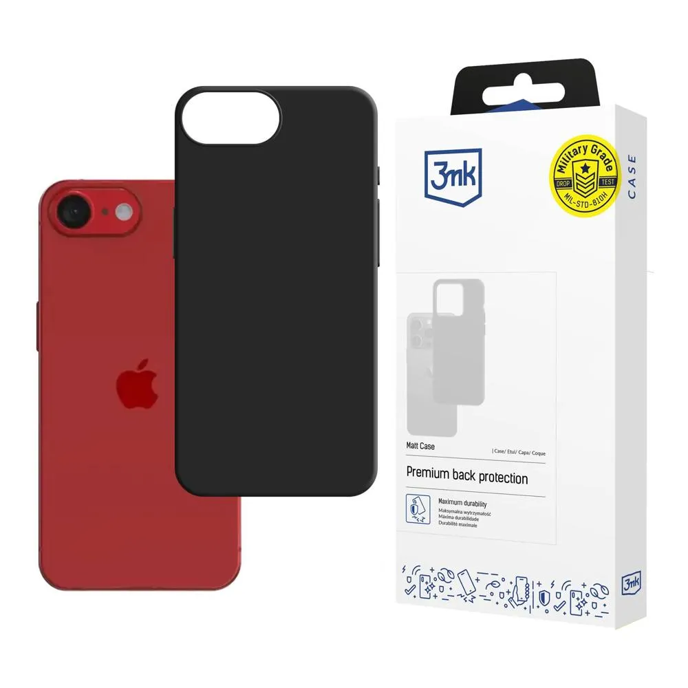 Capa para Apple iPhone 16E - 3mk Matt Case Preto