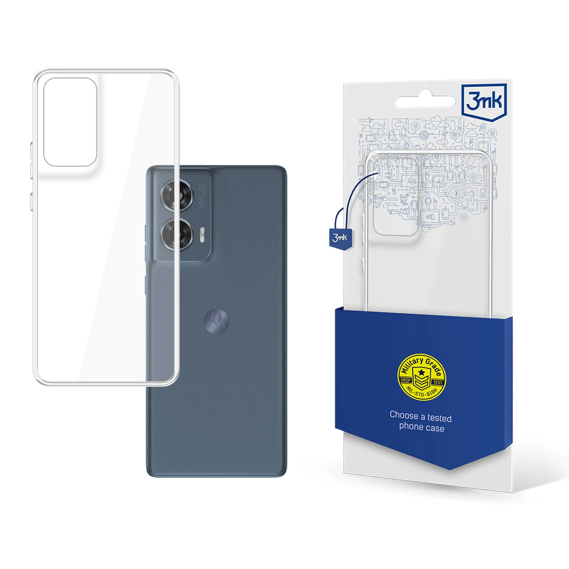 Capa para Motorola Moto Edge 50 Fusion - 3mk Clear Case