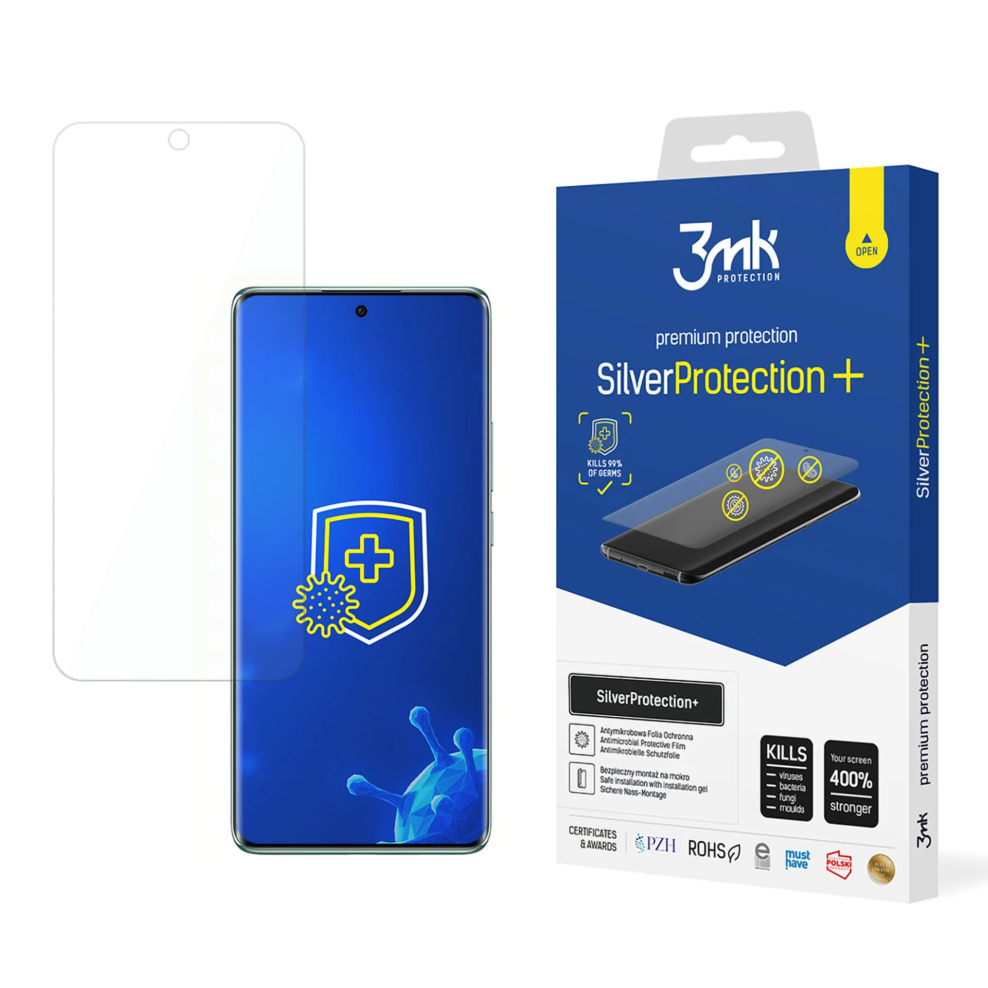 Película de proteç?o anti-impacto para Oppo Reno 12 Pro - 3mk SilverProtection+