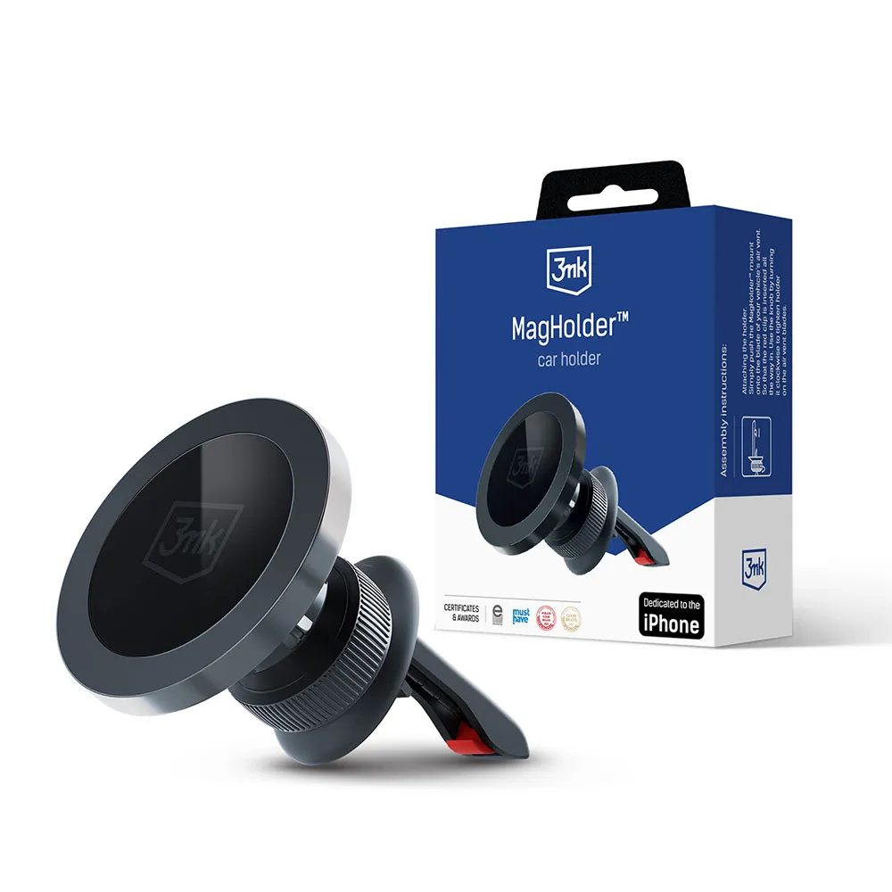 Suporte magnético para carro para iPhone - 3mk MagHolder