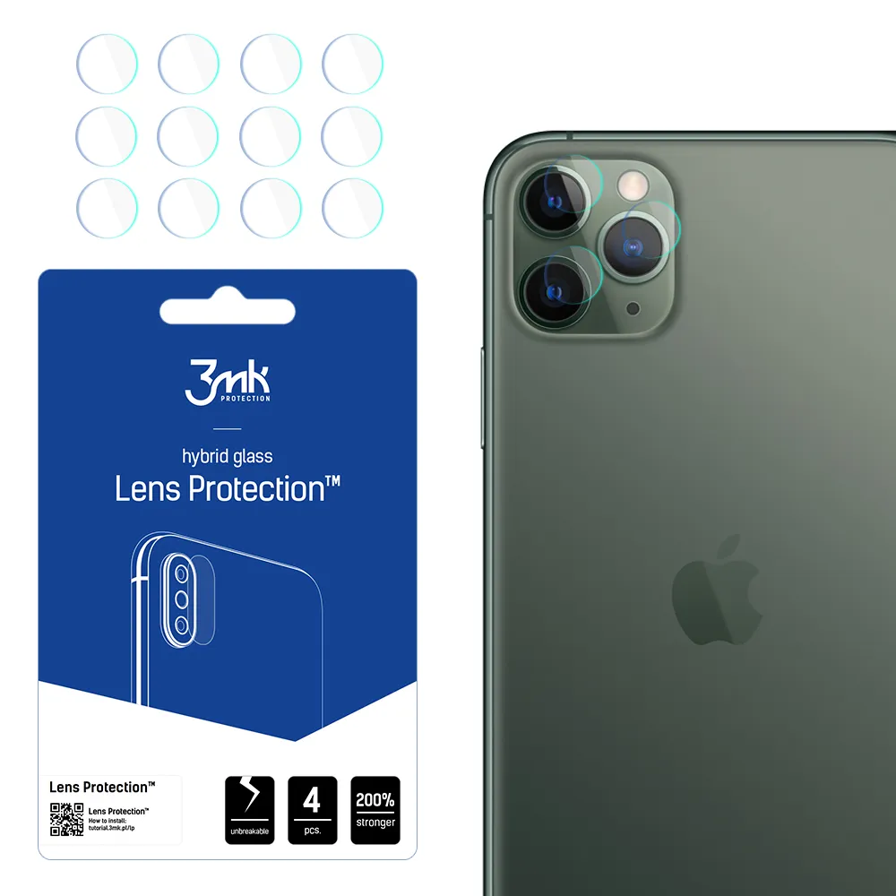 Vidro para a lente da câmera Apple iPhone 11 Pro Max - 3mk Lens Protection