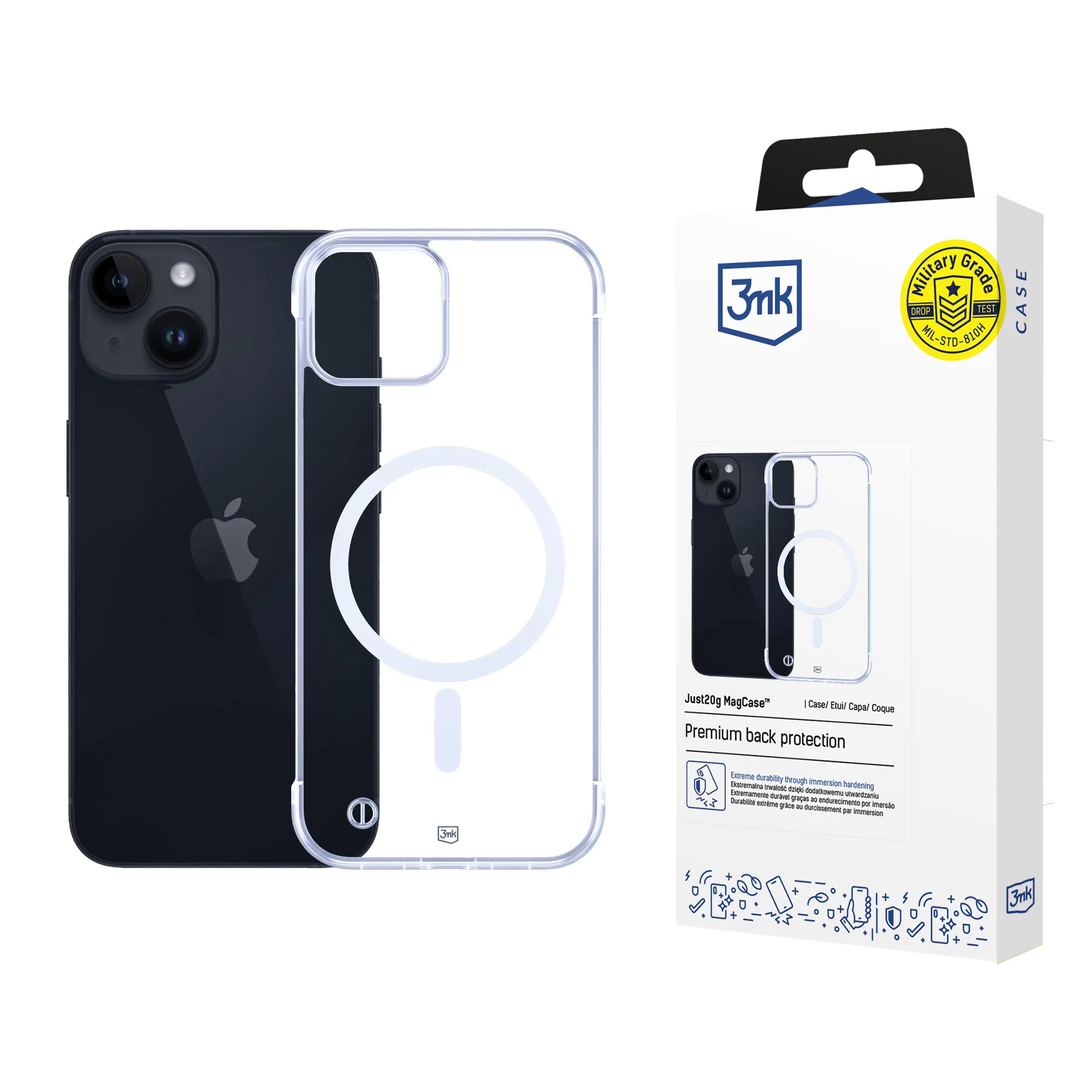 Capa ultraleve para Apple iPhone 14 - 3mk Just20g MagCase™