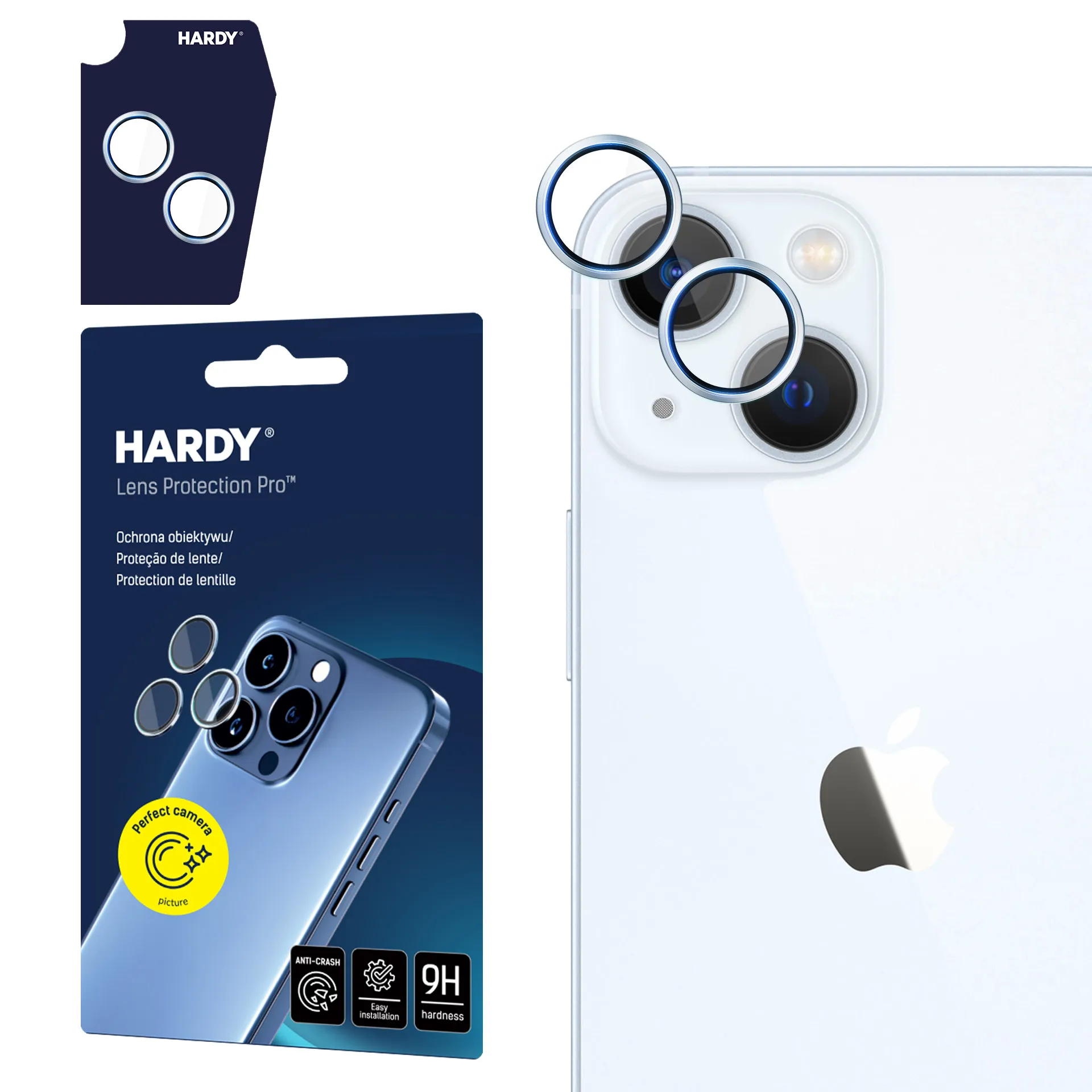 Proteç?o de lente para iPhone 15 Pro - 3mk HARDY Lens Protection Pro