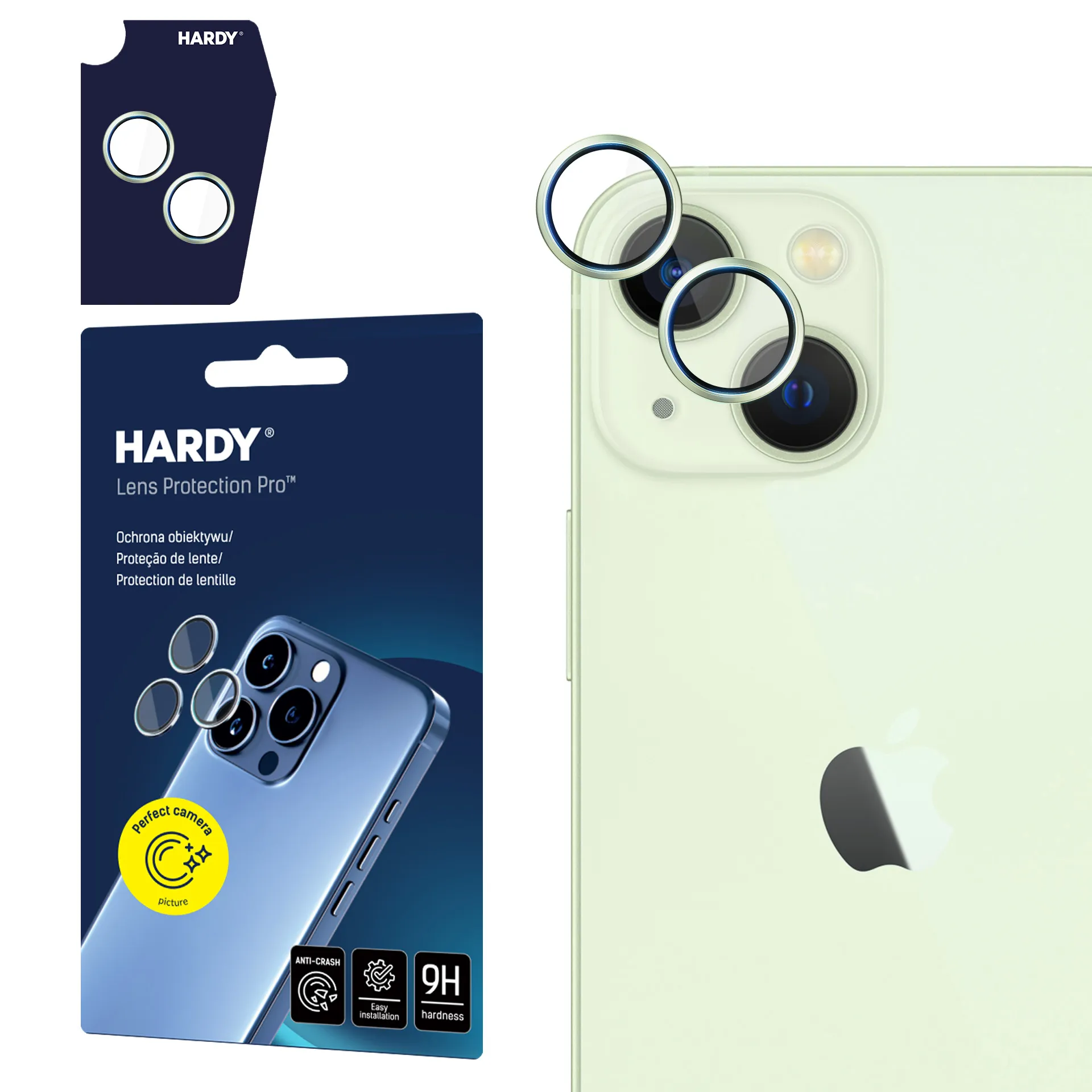 Proteç?o de lente para iPhone 15 Pro - 3mk HARDY Lens Protection Pro