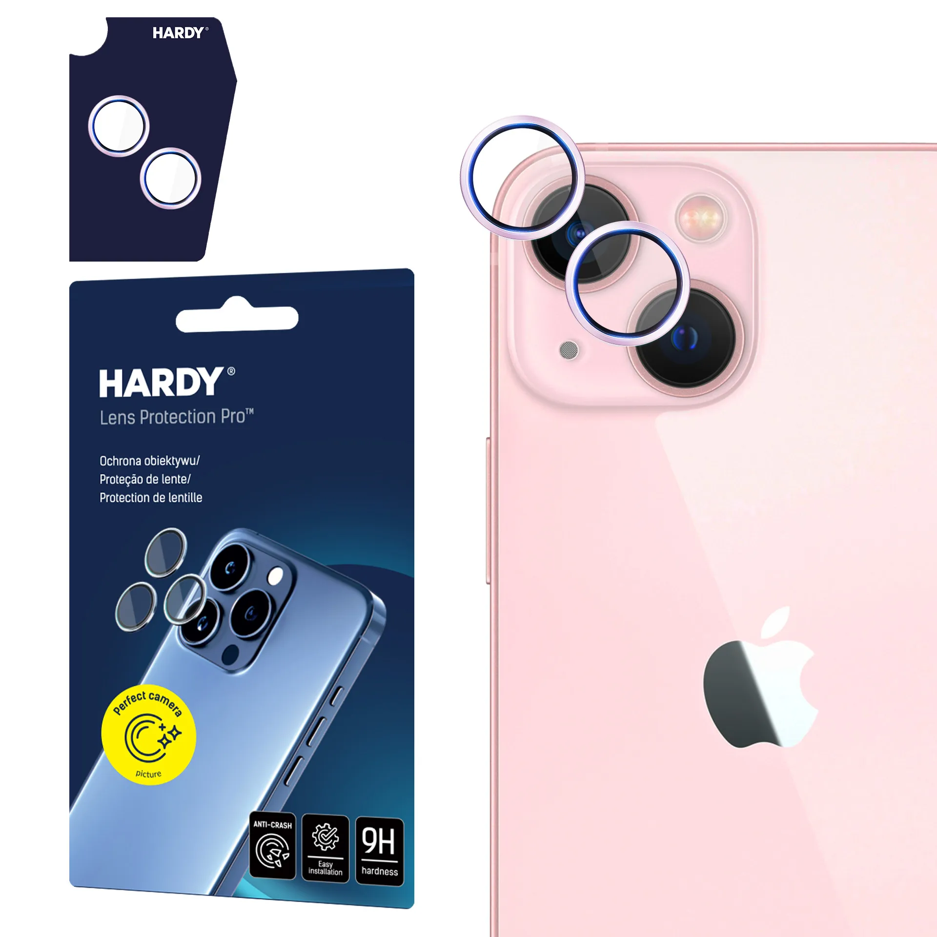 Proteç?o de lente para iPhone 15 Pro - 3mk HARDY Lens Protection Pro