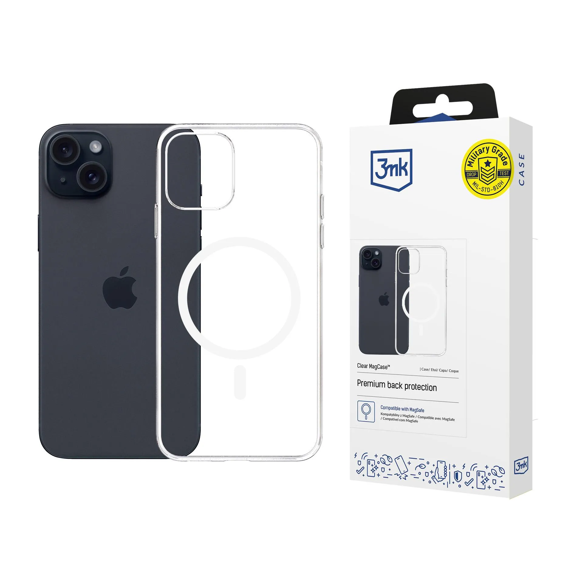 Capa para Apple iPhone 15 - 3mk Clear MagCase