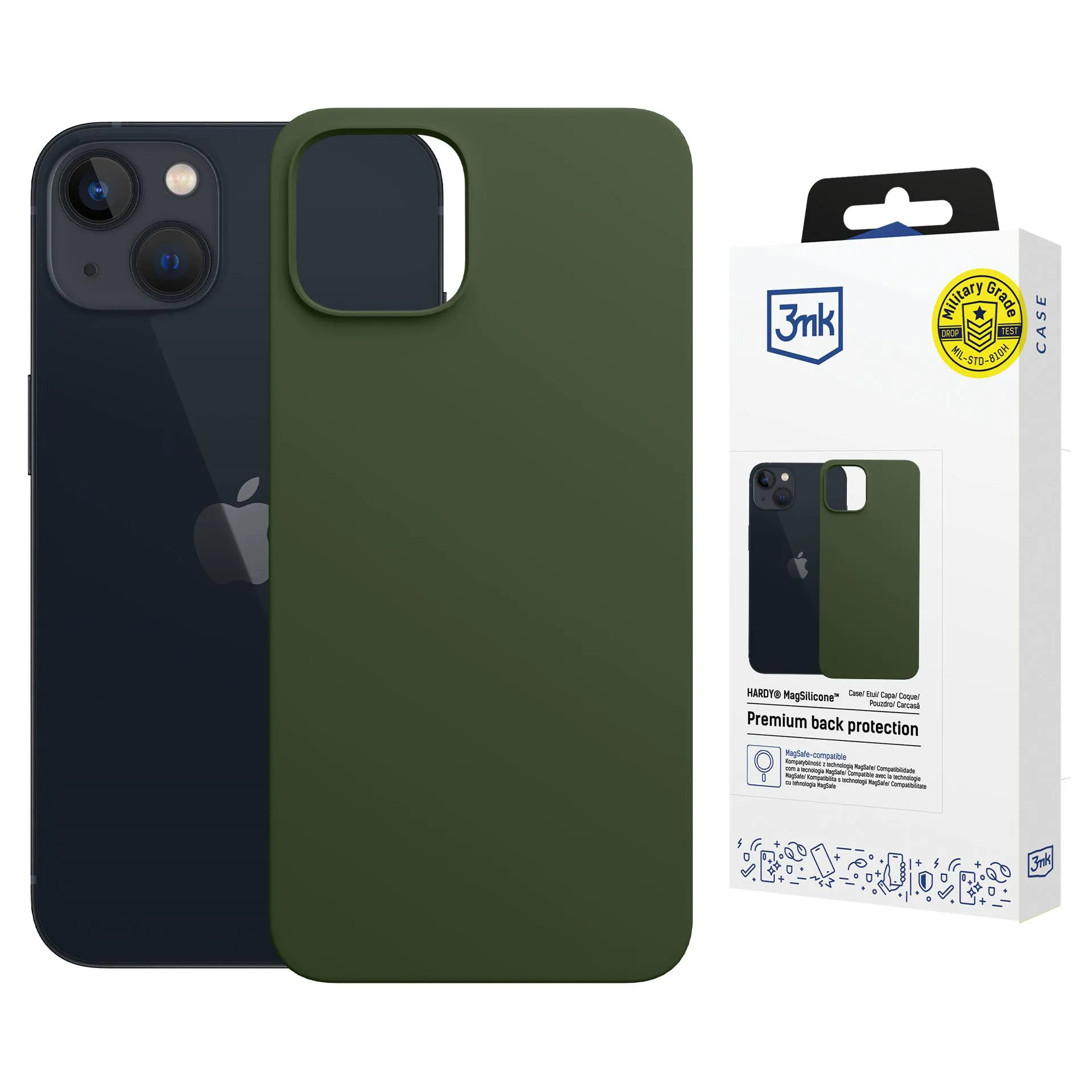 Capa para Apple iPhone 15 - 3mk Hardy MagSilicone Verde Alpino