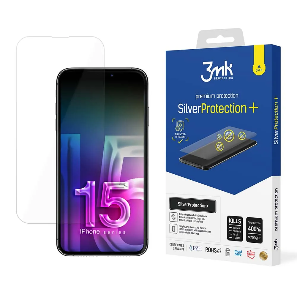 Película de proteç?o anti-impacto para Apple iPhone 15 Pro - 3mk SilverProtection+