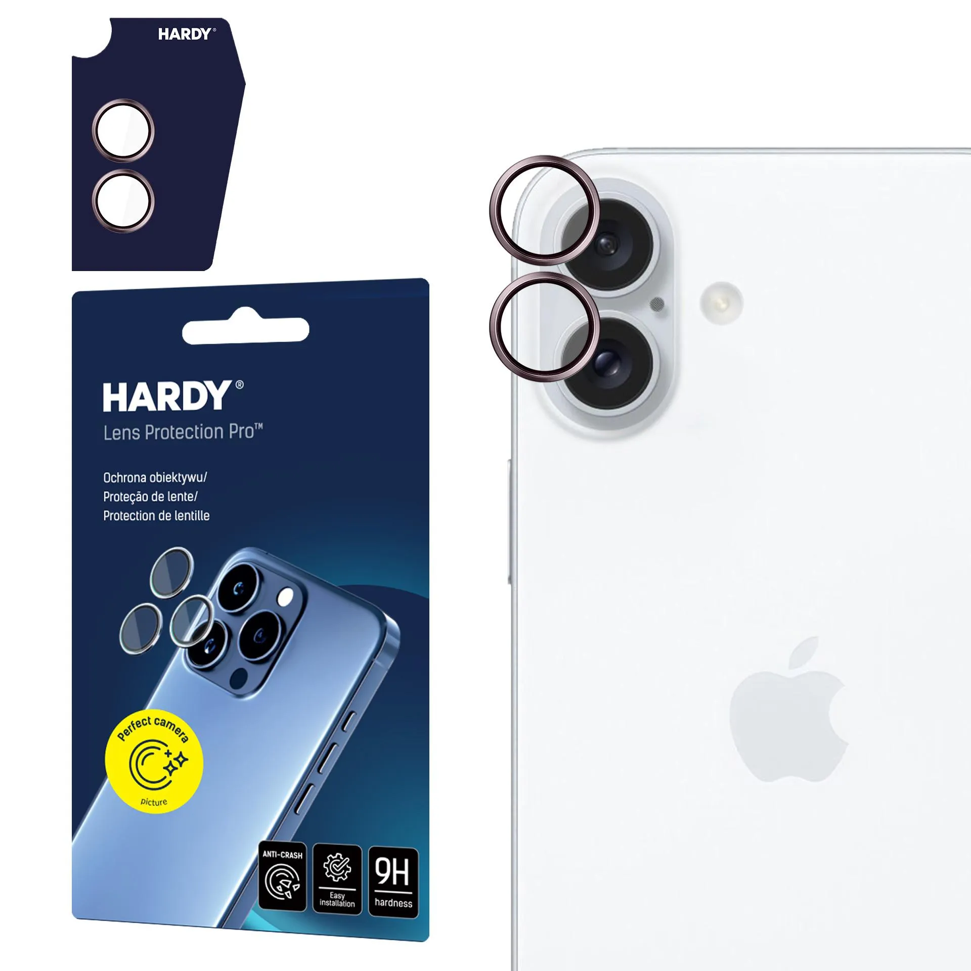 Proteç?o de lente para iPhone 15 Pro - 3mk HARDY Lens Protection Pro