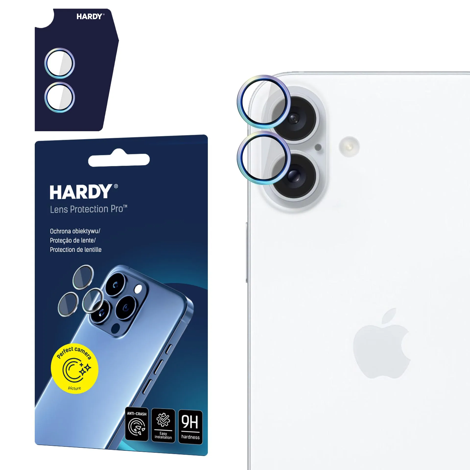 Proteç?o de lente para iPhone 15 Pro - 3mk HARDY Lens Protection Pro