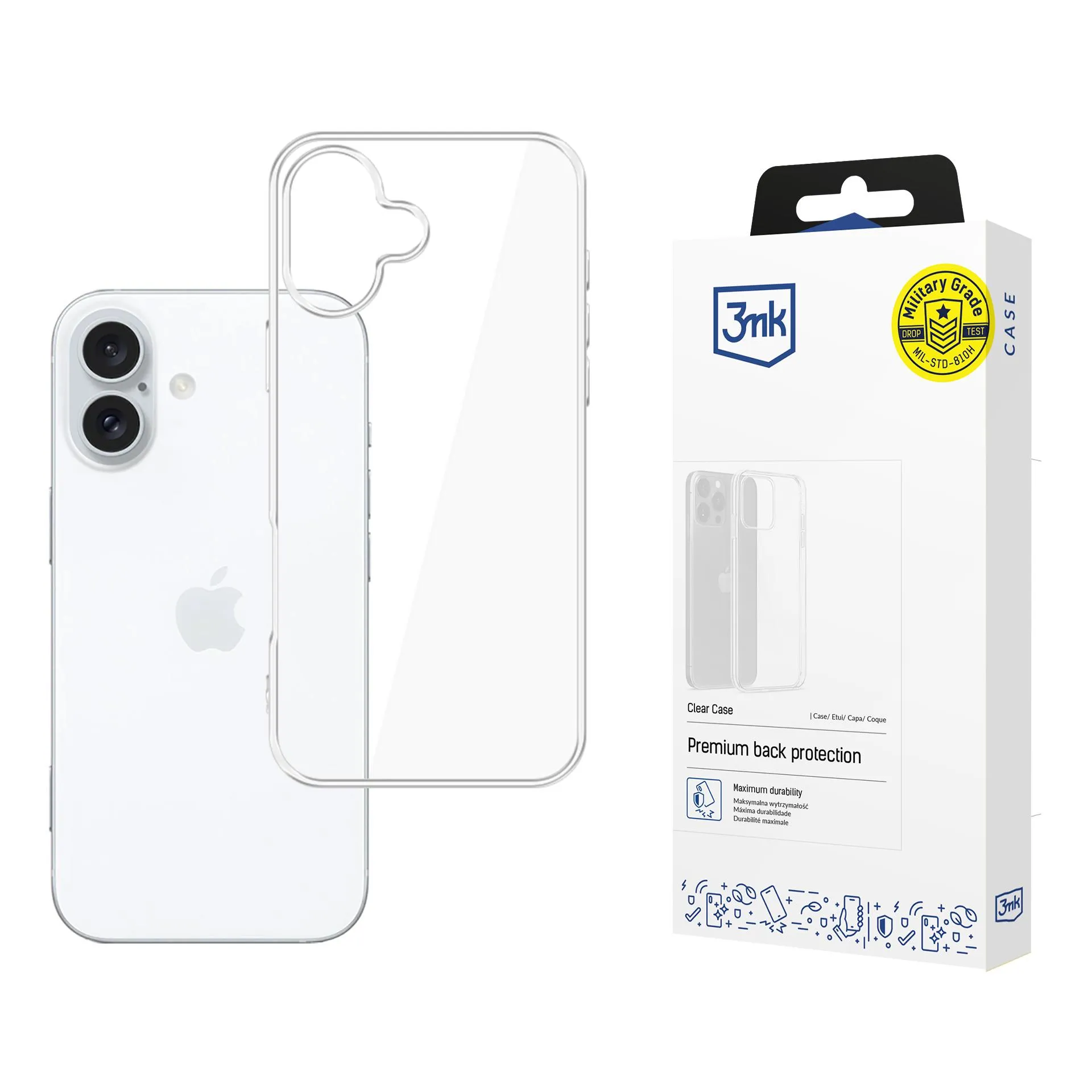 Capa para Apple iPhone 16 - 3mk Clear Case