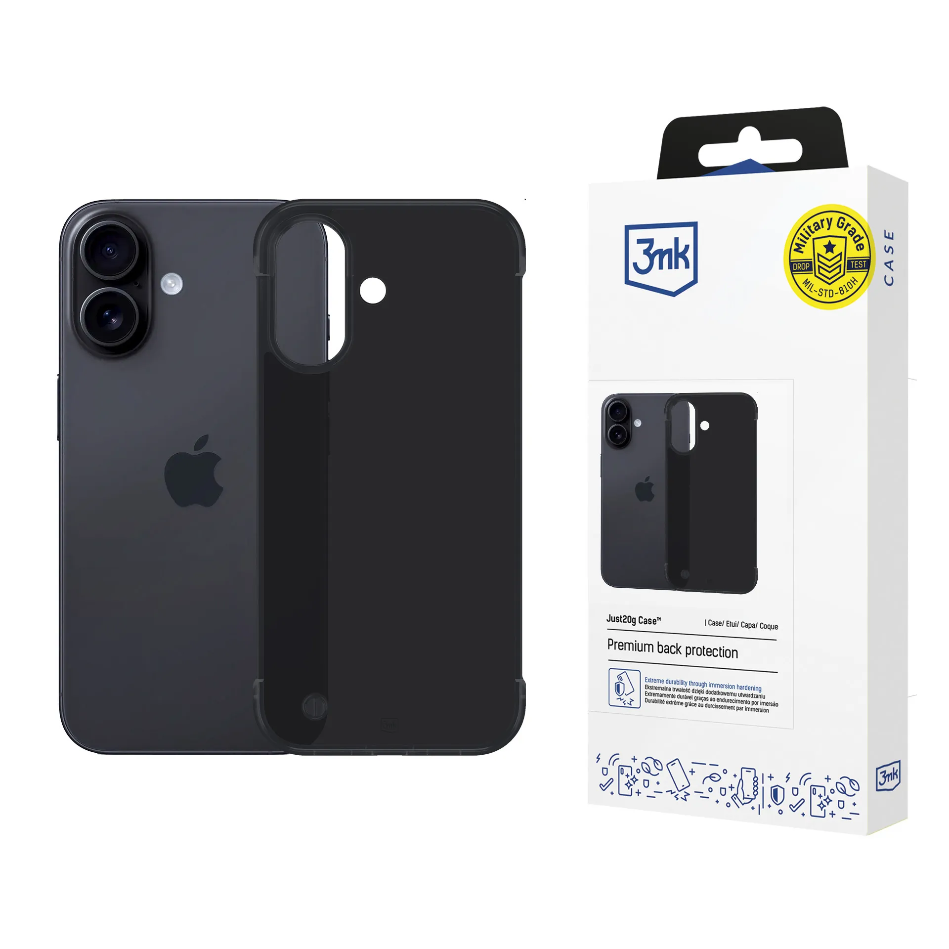 Capa ultraleve para Apple iPhone 16 - 3mk Just20g Matt Case