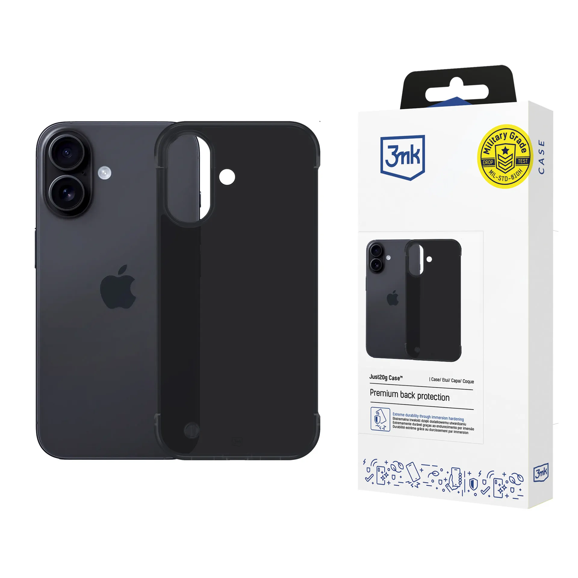 Capa ultraleve para Apple iPhone 16 Plus - 3mk Just20g Matt Case