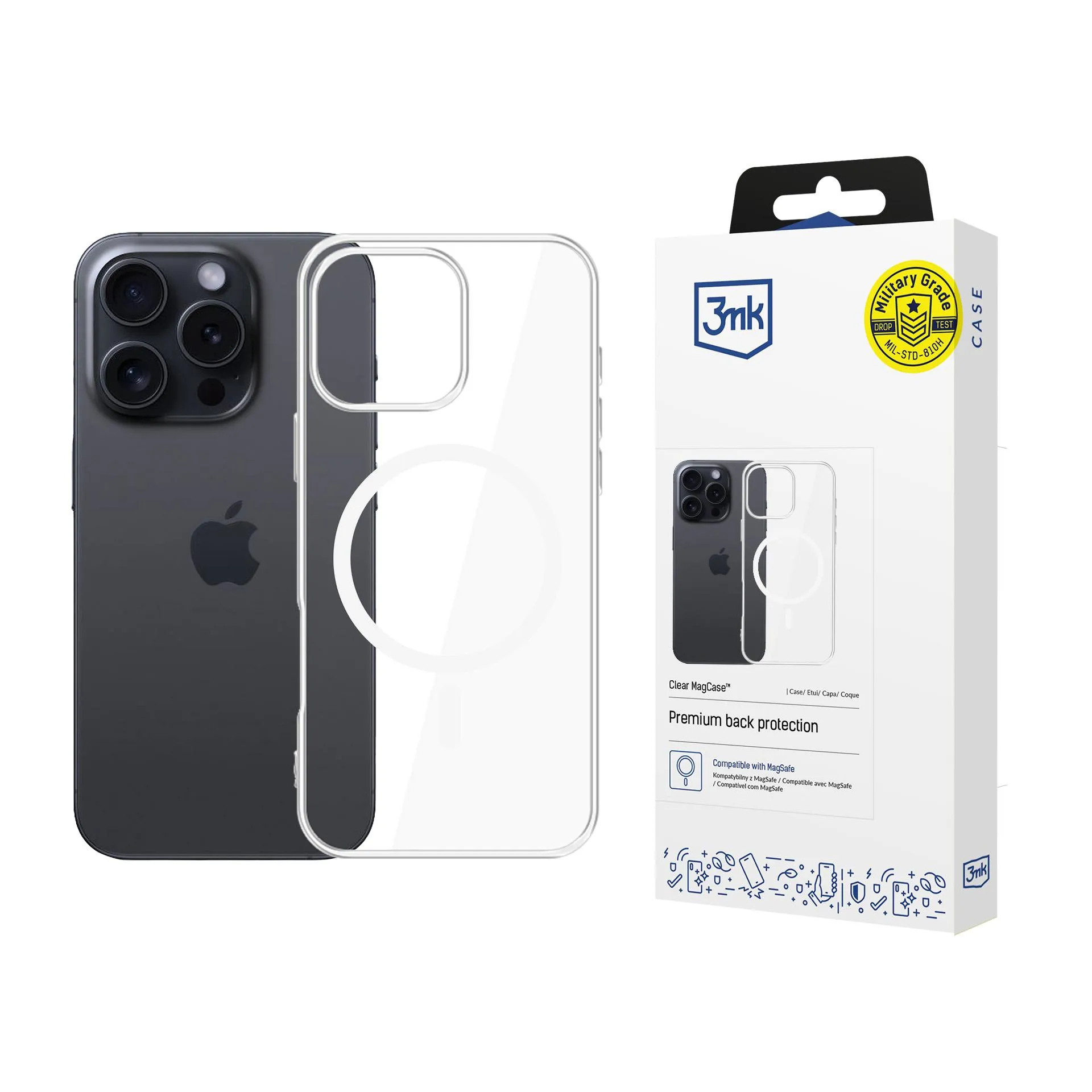 Capa para Apple iPhone 16 Pro - 3mk Clear MagCase