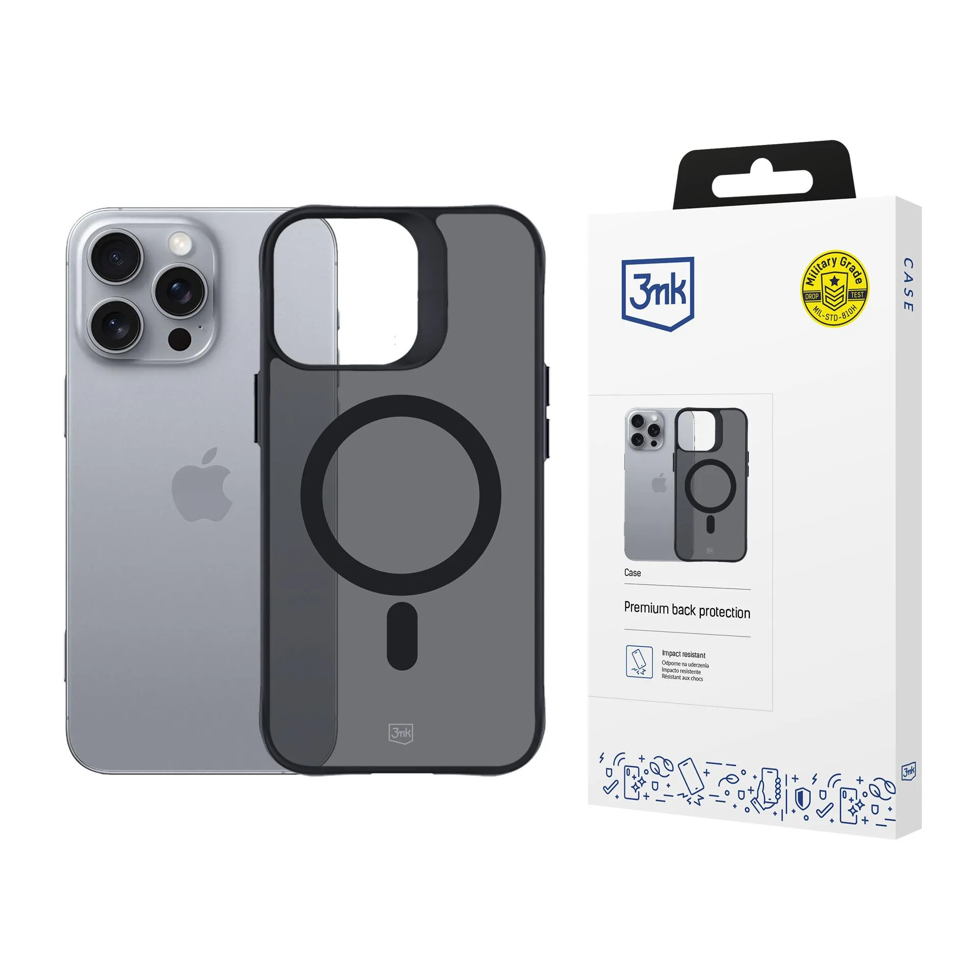 Capa para Apple iPhone 16 Pro Max - 3mk Smoke MagCase
