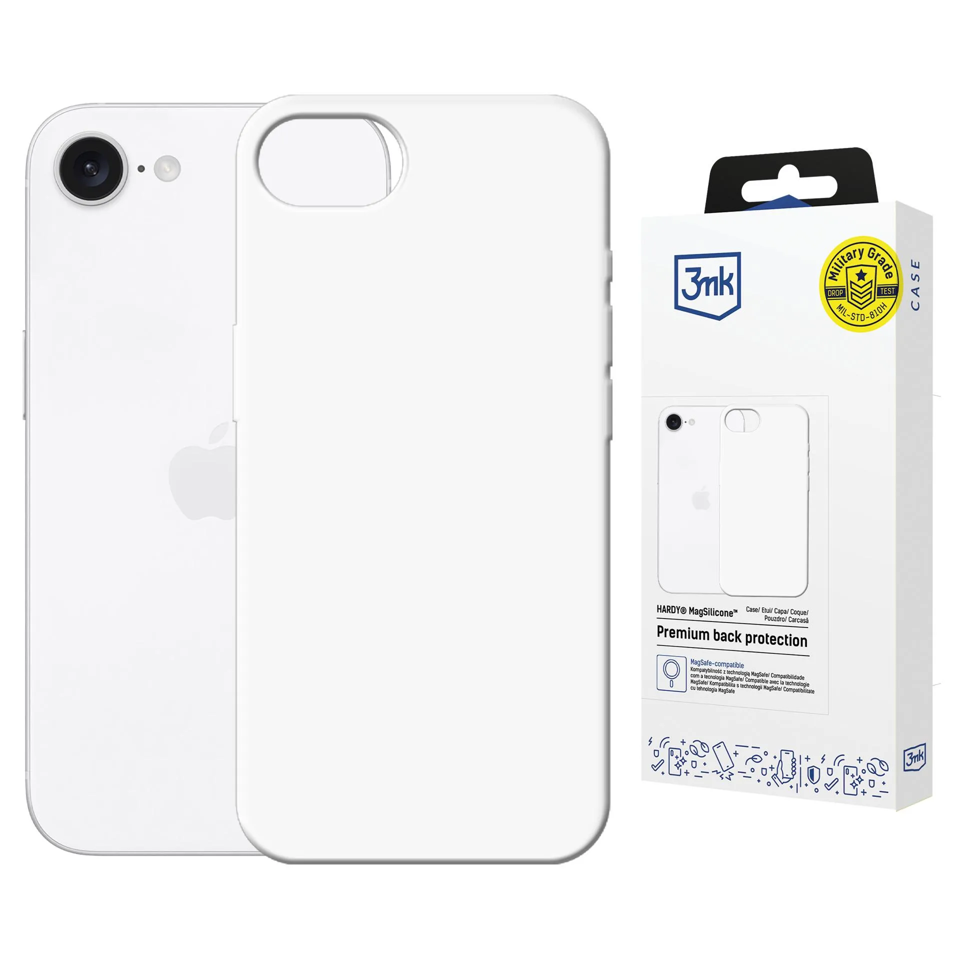 Capa para [modelo] - 3mk Hardy MagSilicone Branco