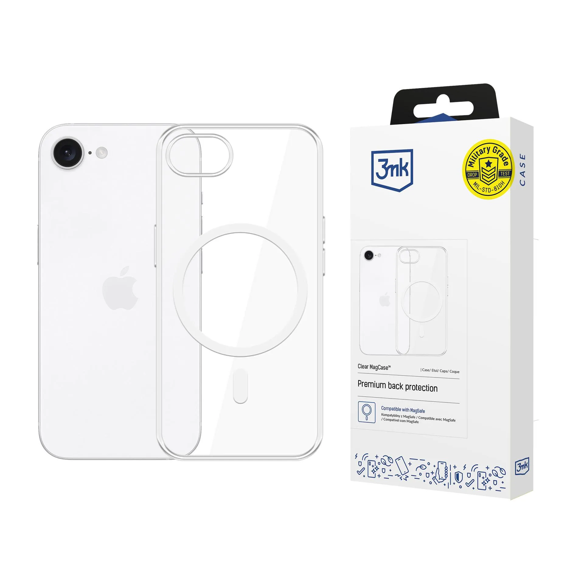 Capa para Apple iPhone 16E - 3mk Clear MagCase