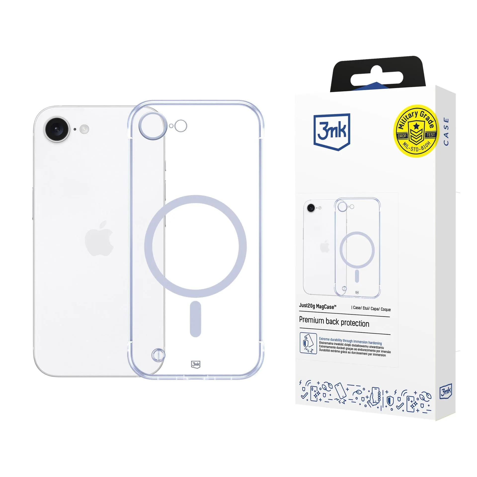 Capa ultraleve para Apple iPhone 16E - 3mk Just20g MagCase™