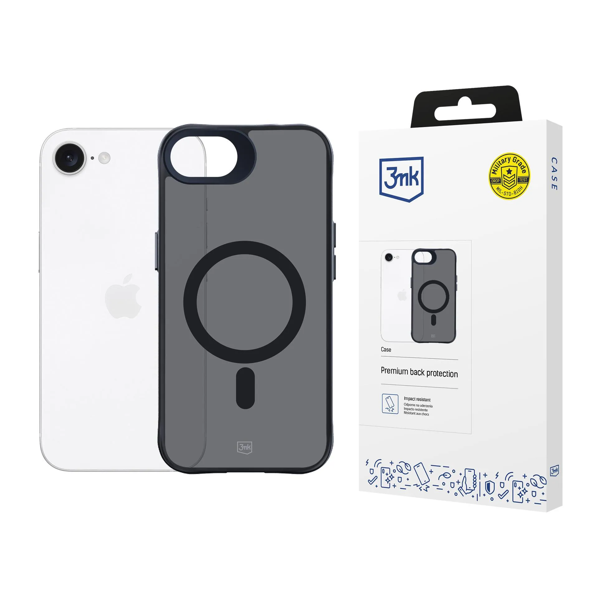 Capa para Apple iPhone 16E - 3mk Smoke MagCase