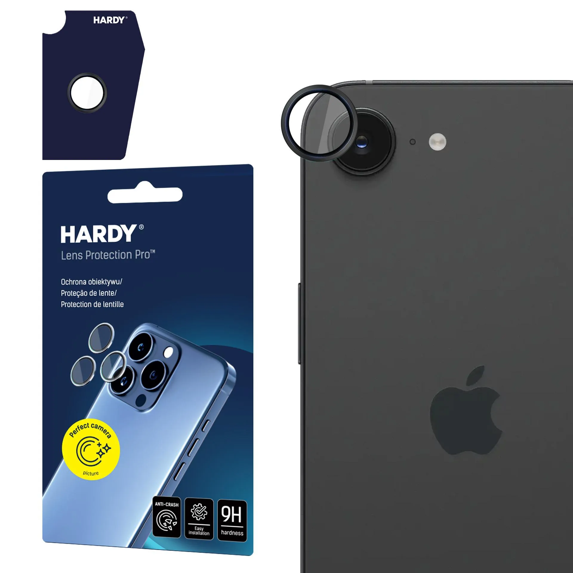 Proteç?o de lente para iPhone 15 Pro - 3mk HARDY Lens Protection Pro