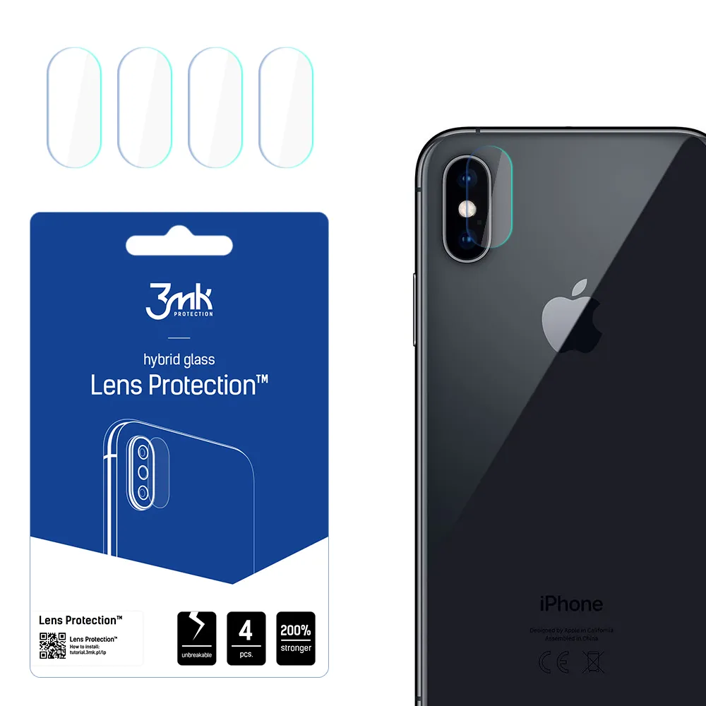 Vidro para a lente da câmera Apple iPhone Xs - 3mk Lens Protection