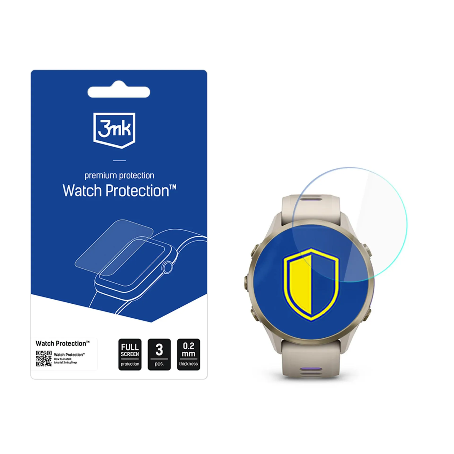 Película de proteç?o para o ecr? do smartwatch Garmin Forerunner 970 (47mm) - 3mk Watch Protection