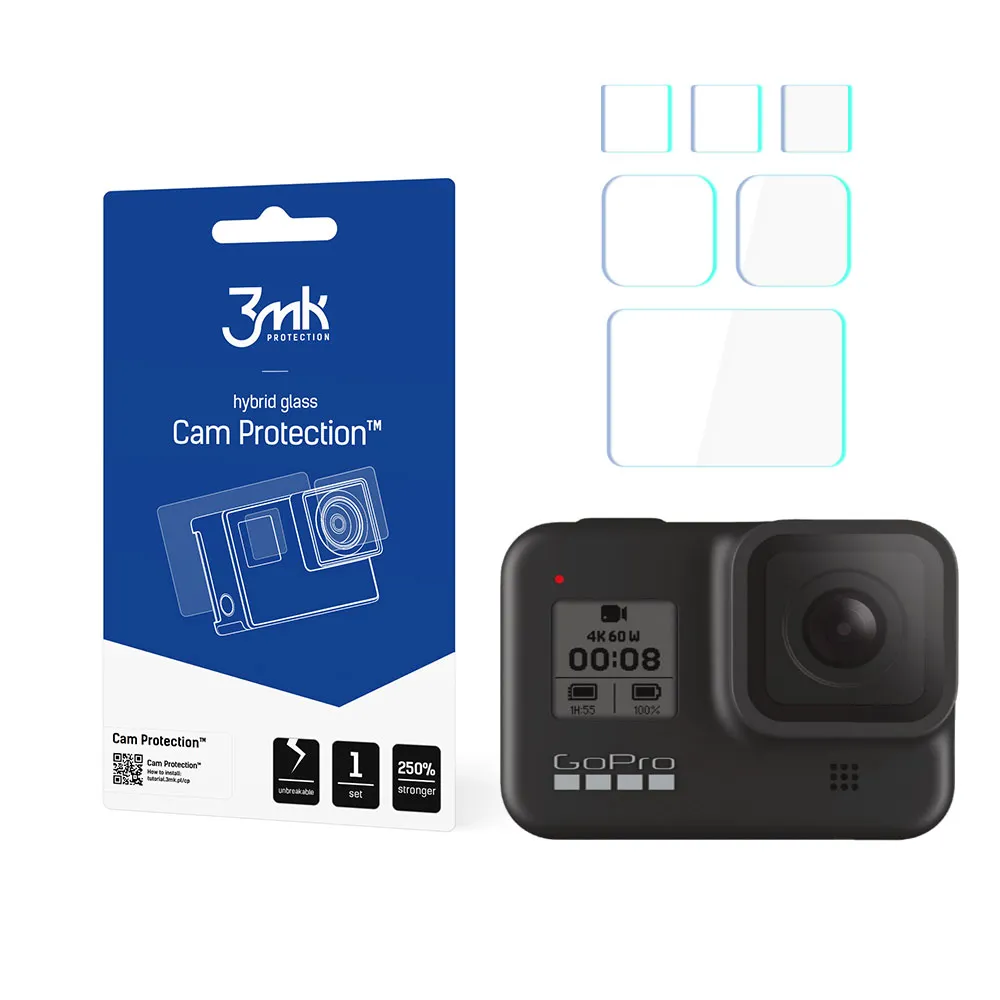 Vidro de proteç?o para GoPro HERO 8 Black - proteç?o de Câmera 3mk