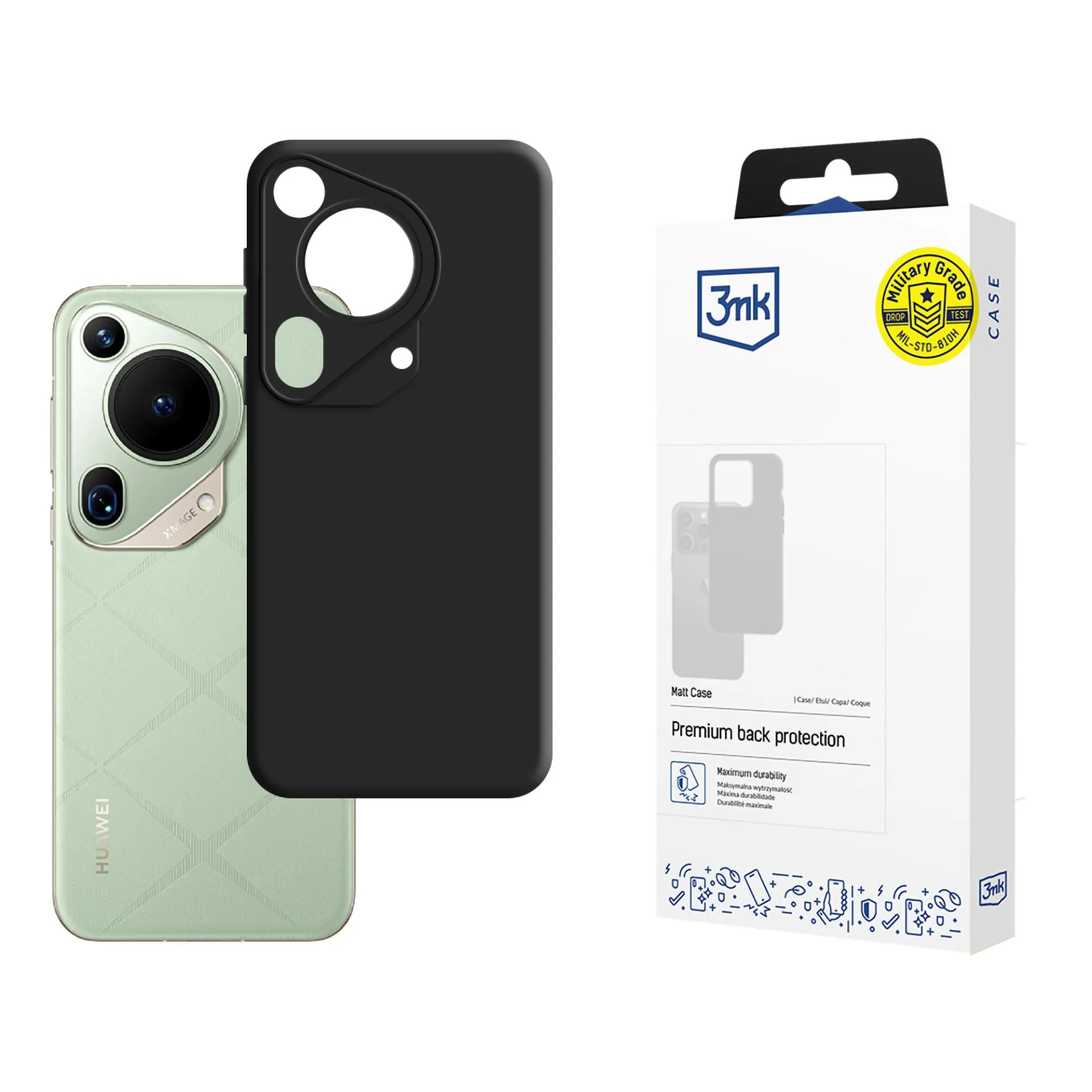 Capa para Huawei Pura 70 Ultra - 3mk Matt Case Preto