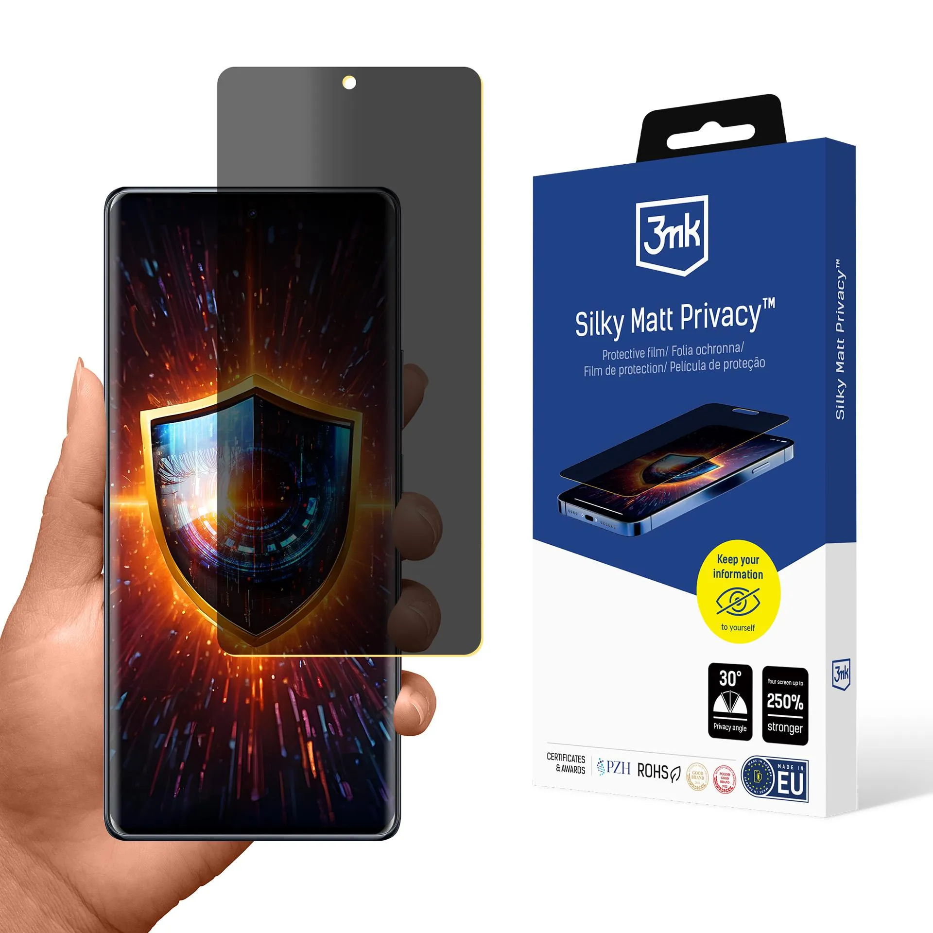 Película de Priveacidade com filtro de privacidade Infinix Note 40 Pro - 3mk Silky Matt Privacy