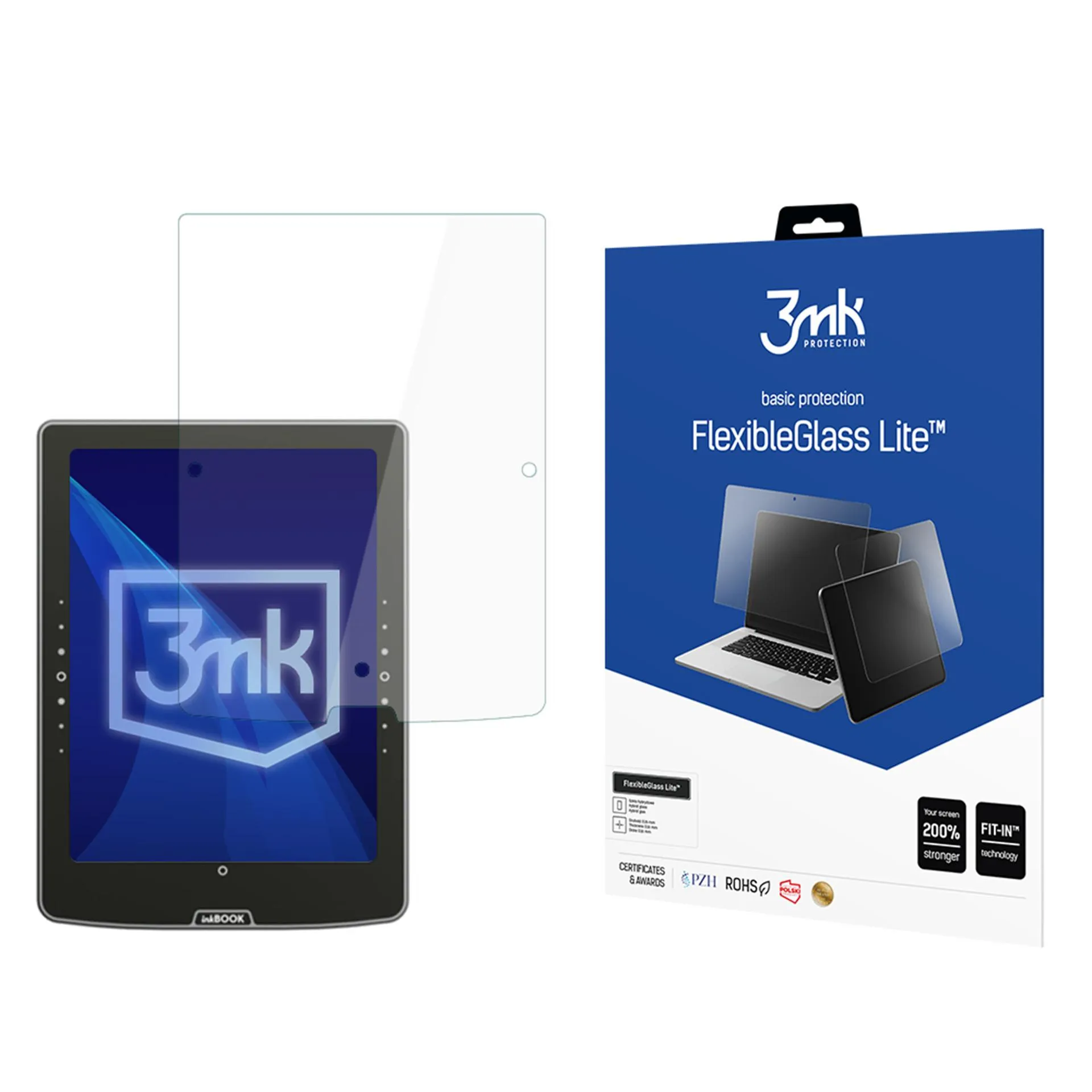 Vidro híbrido inquebrável para inkBOOK Solaris 6