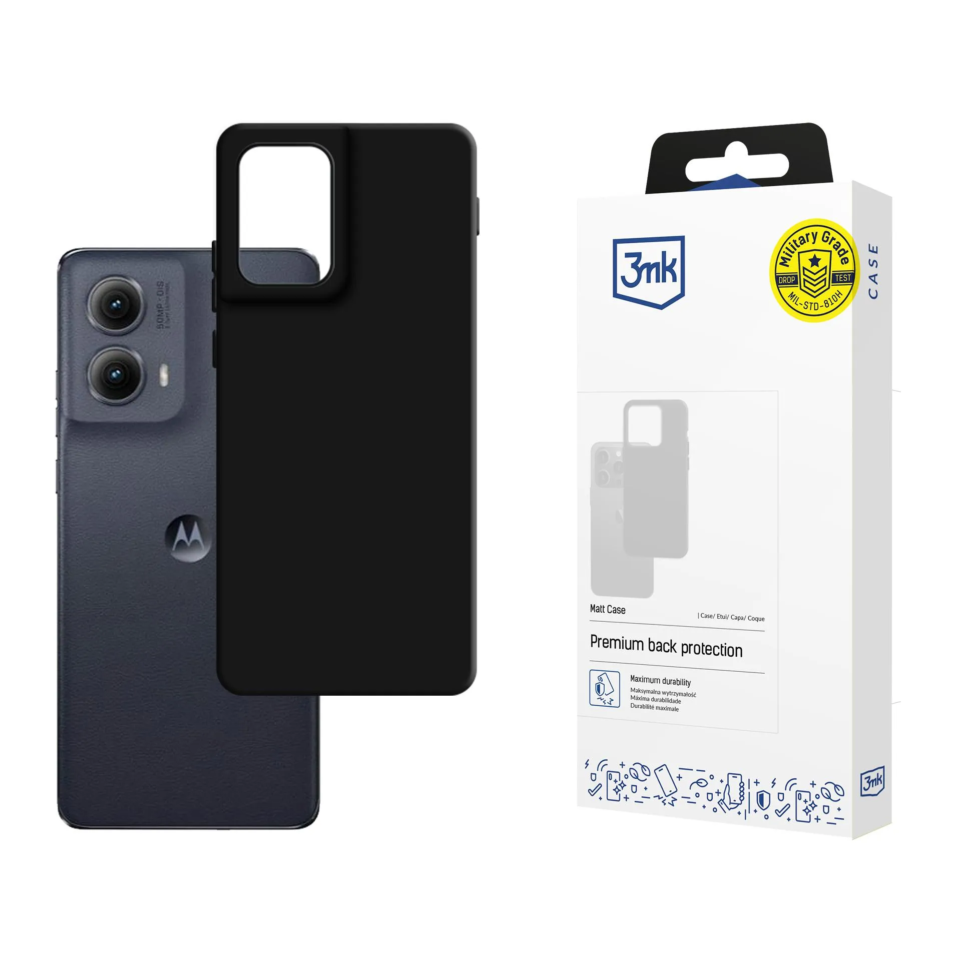 Capa para Motorola Edge 2024 - 3mk Matt Case Preto