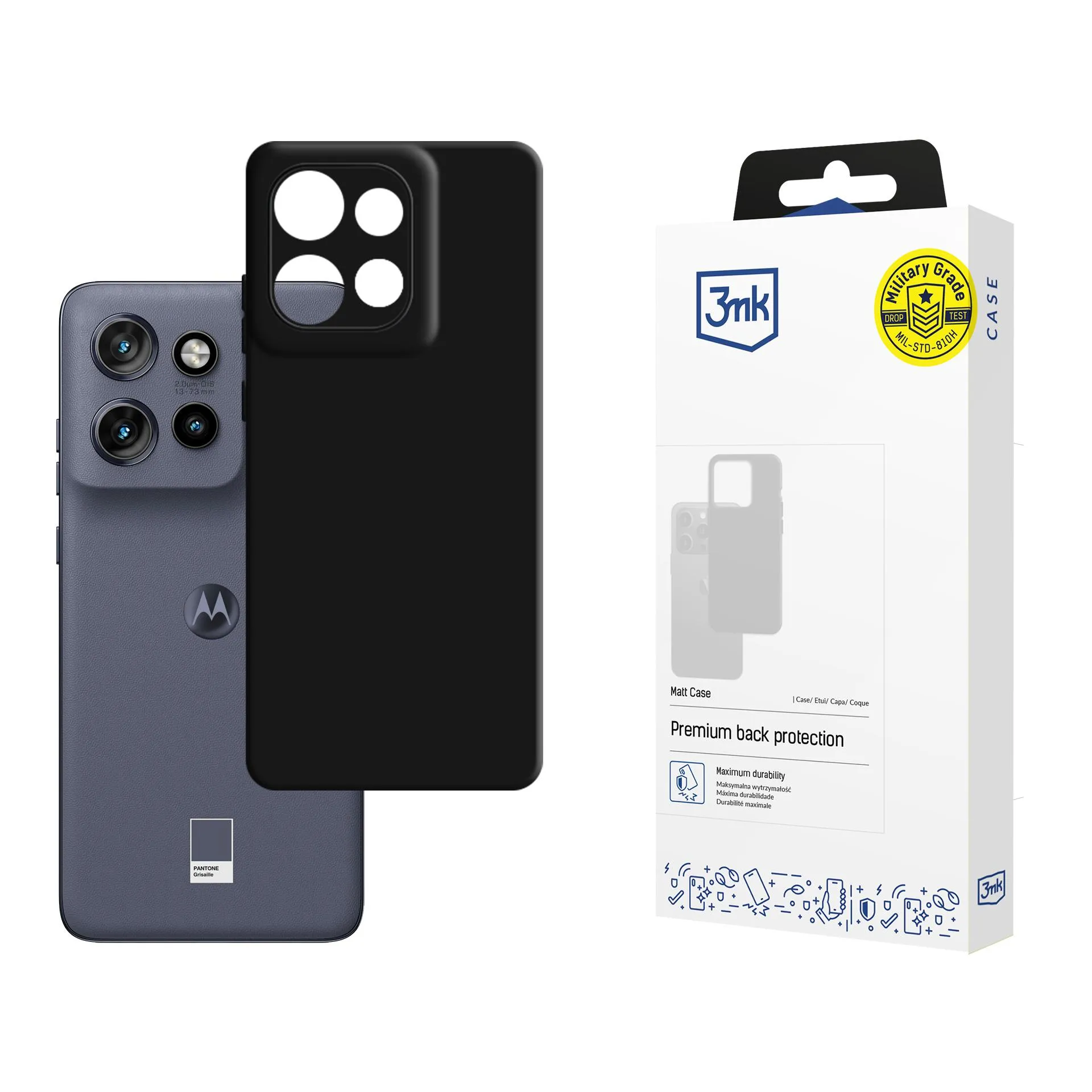 Capa para Motorola Edge 50 Neo - 3mk Matt Case Preto