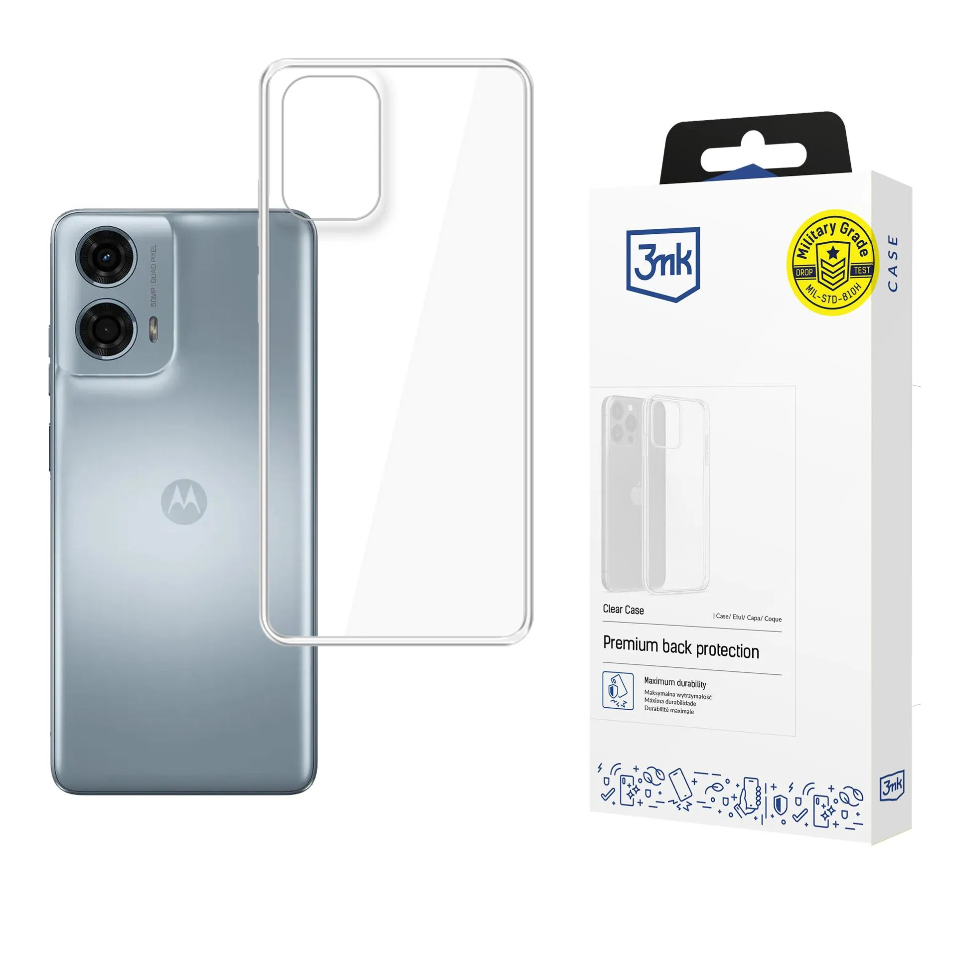 Capa para Motorola Moto E14/G04/G24 Power/G24 4G - 3mk Clear Case