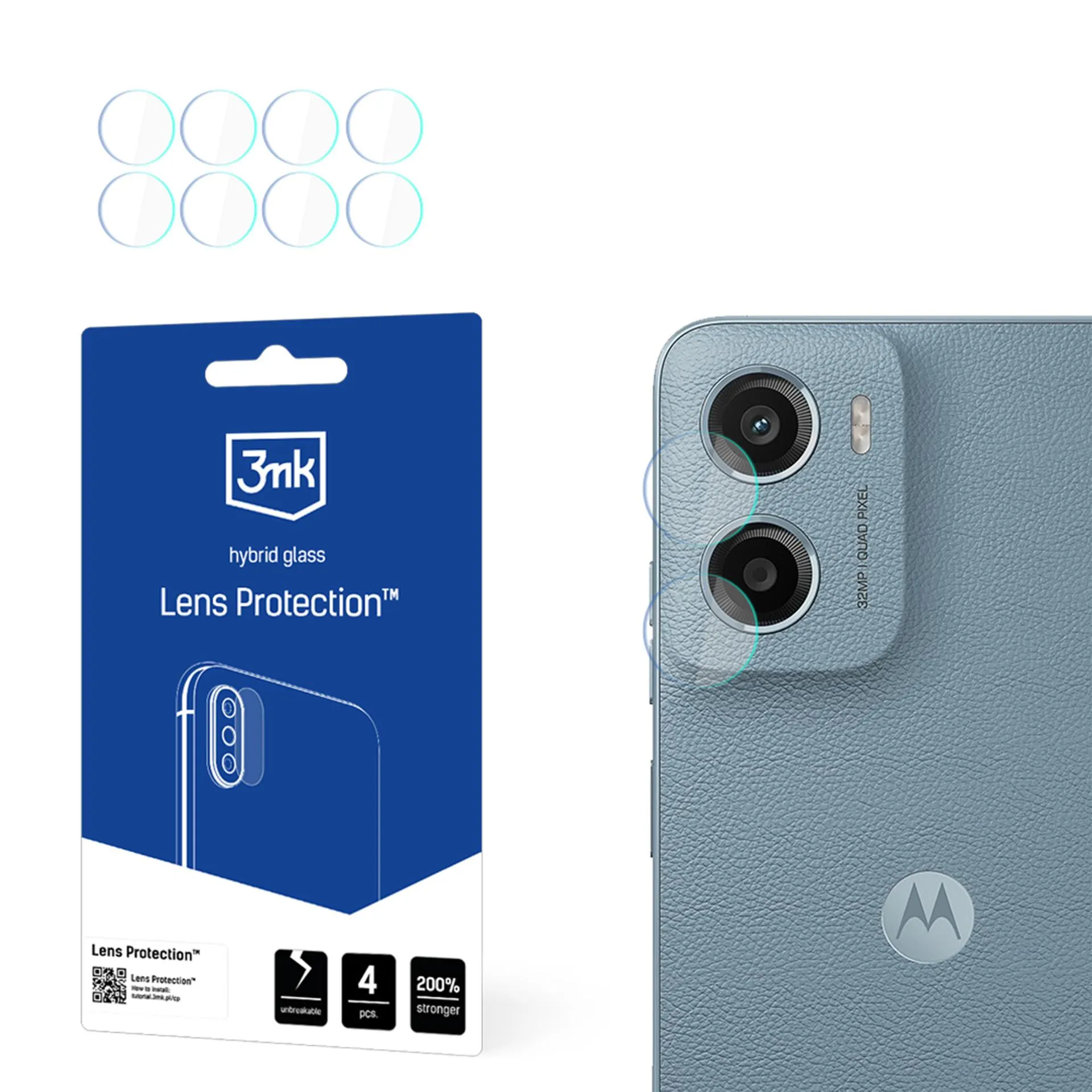 Proteç?o para lentes de câmara Motorola Moto E15 - 3mk Lens Protection