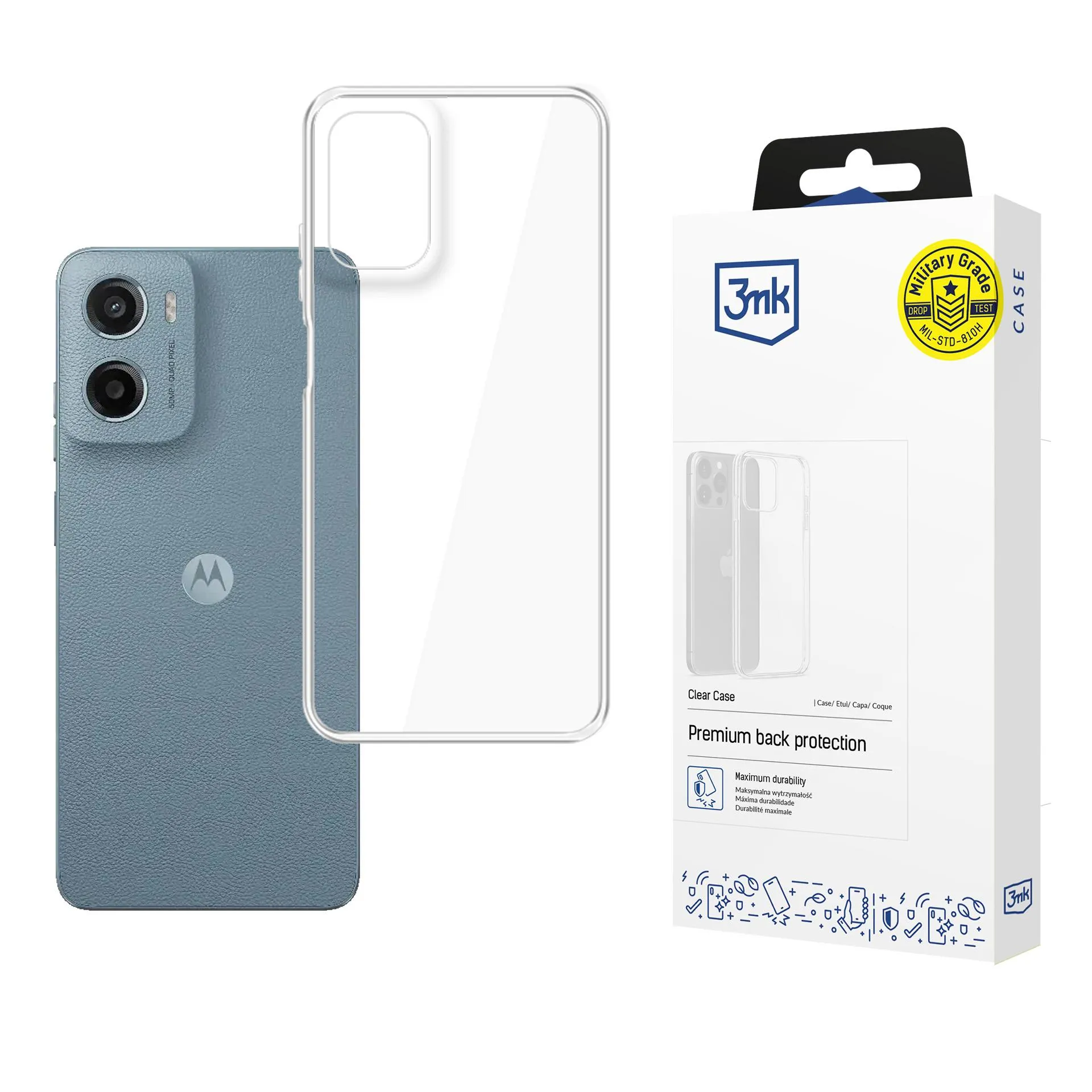 Capa para Motorola Moto G05/E15 G4 - 3mk Clear Case