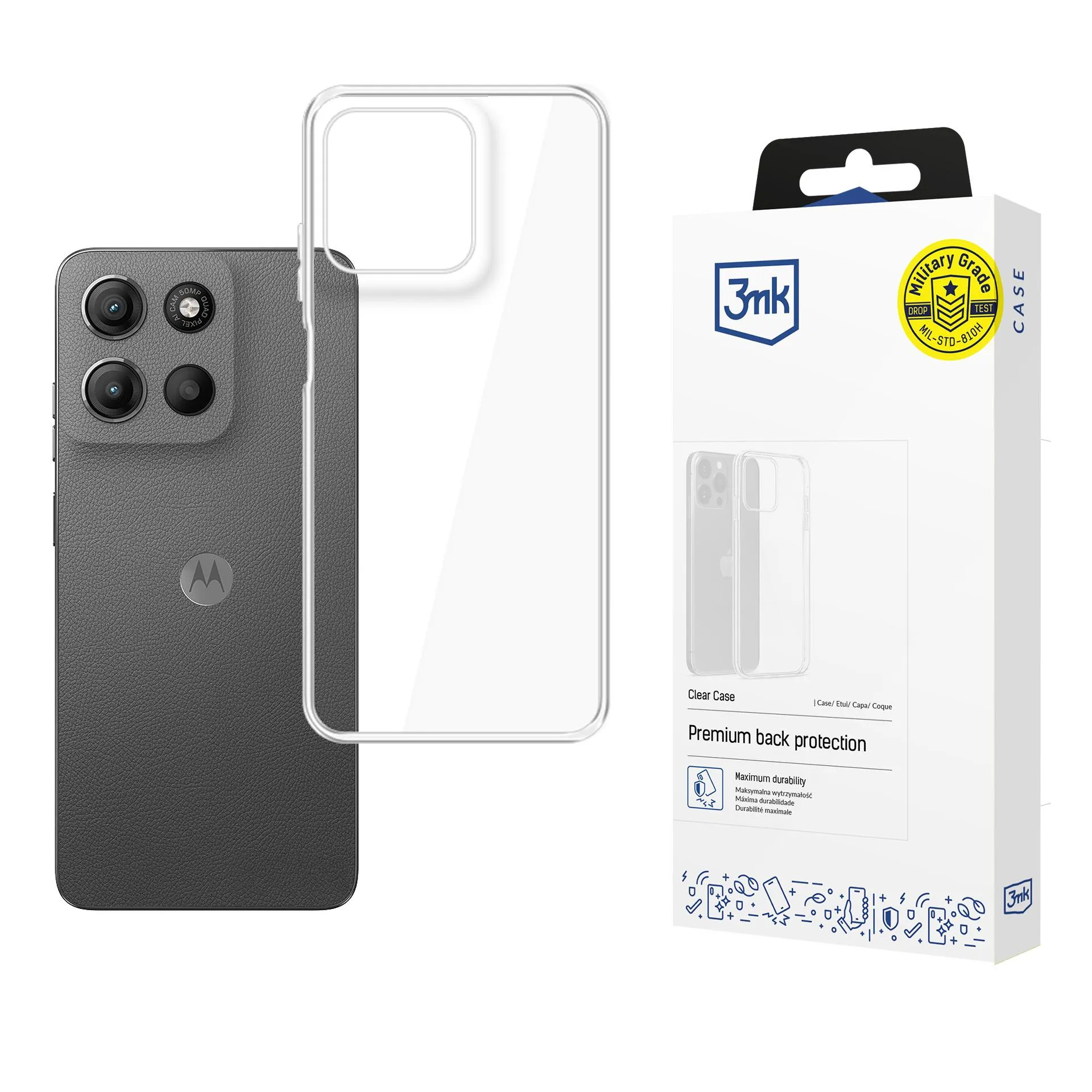 Capa para Motorola Moto G15 / G15 Power - 3mk Clear Case