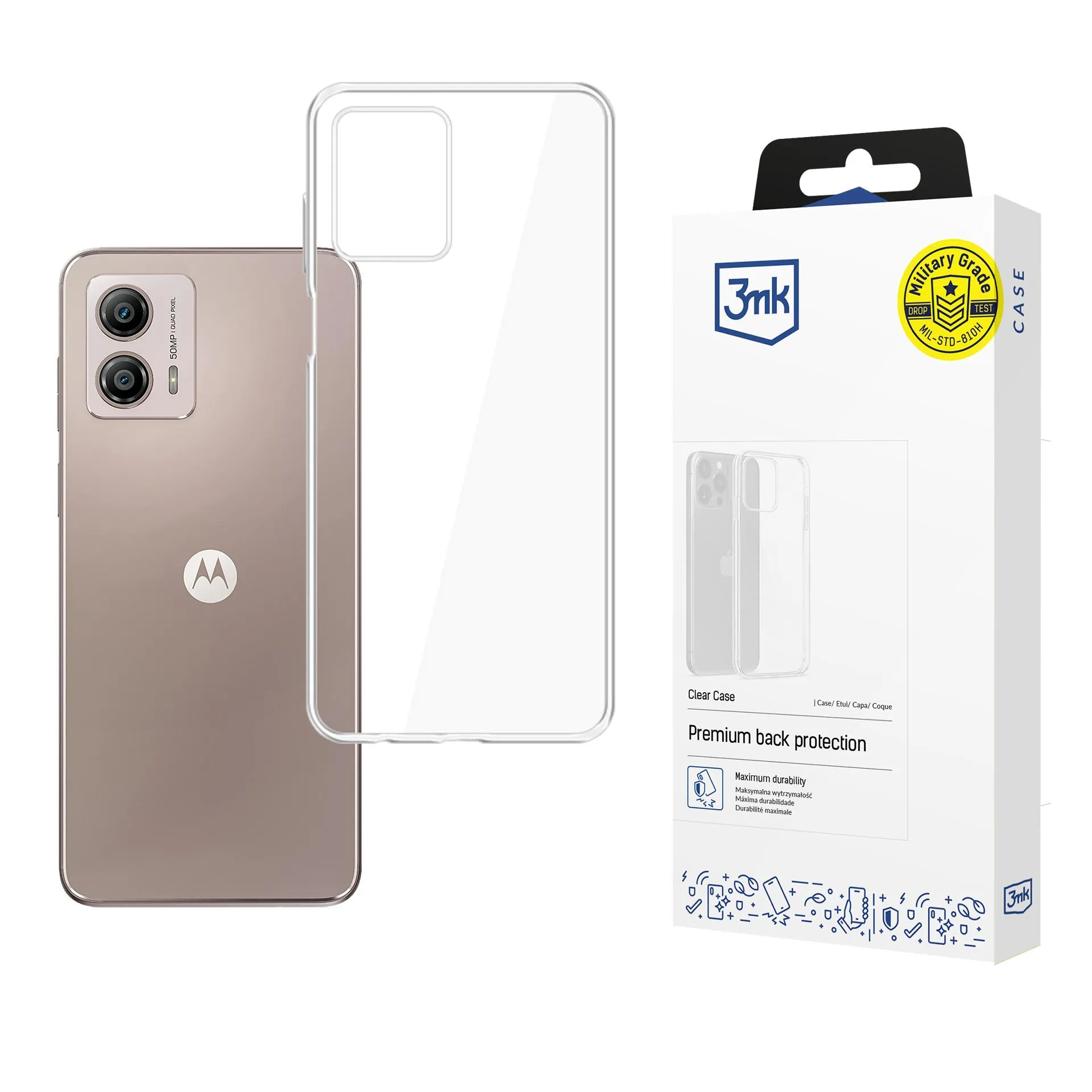 Capa para Motorola Moto G53 - 3mk Clear Case
