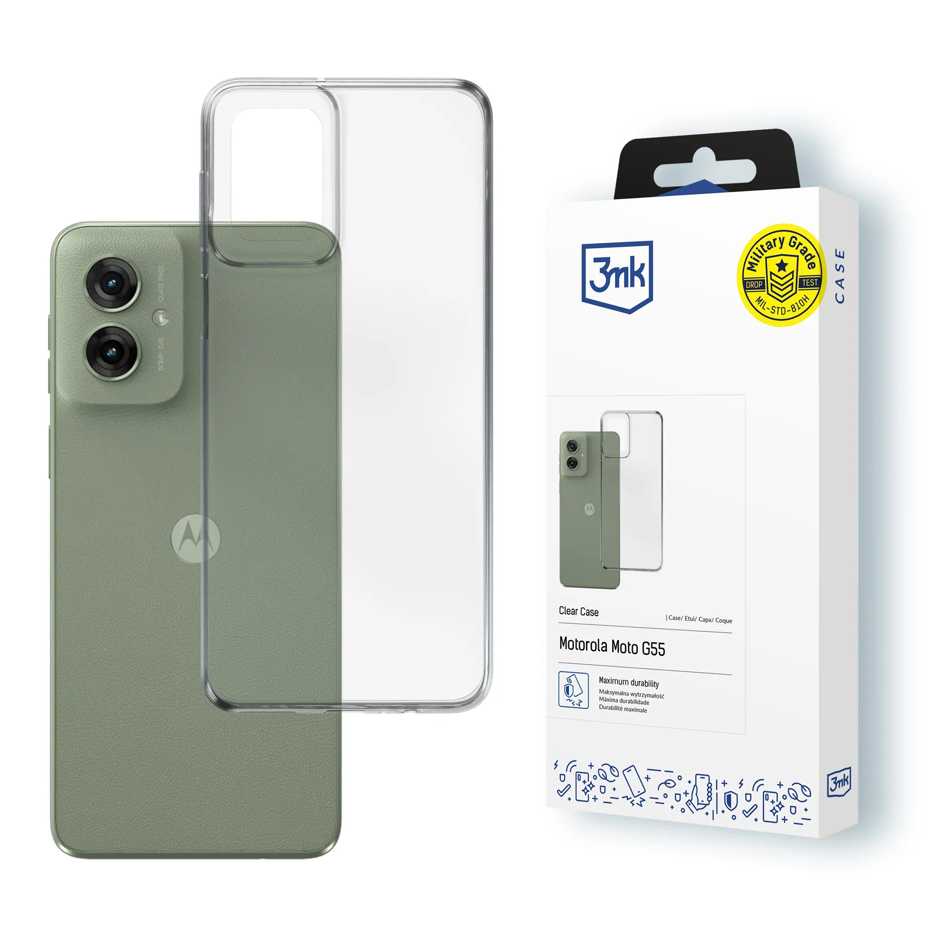 Capa para Motorola Moto G55 5G - 3mk Clear Case
