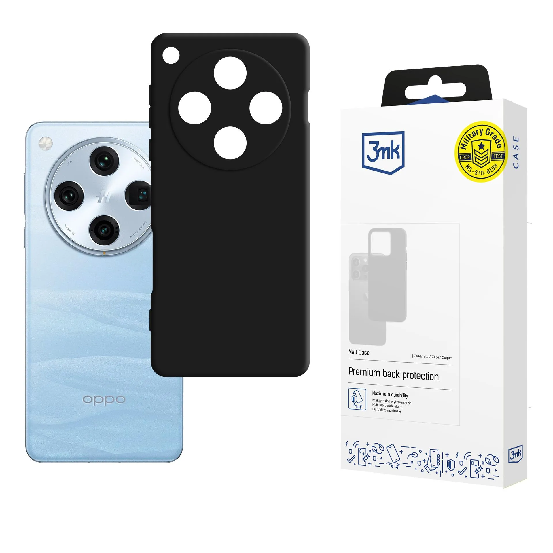 Capa para Oppo Find X8 Pro - 3mk Matt Case Preto