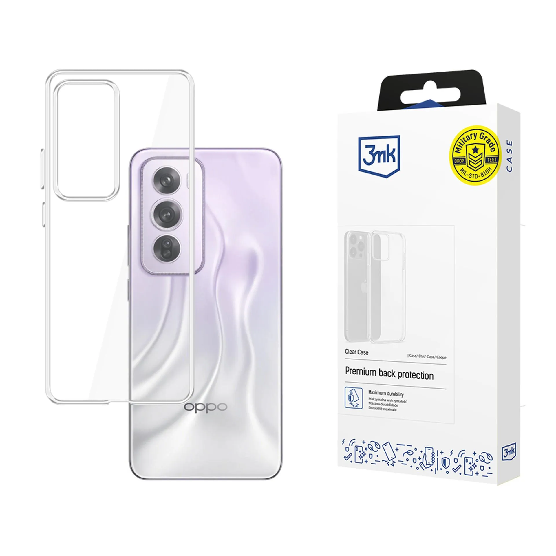 Capa para Oppo Reno 12  - 3mk Clear Case
