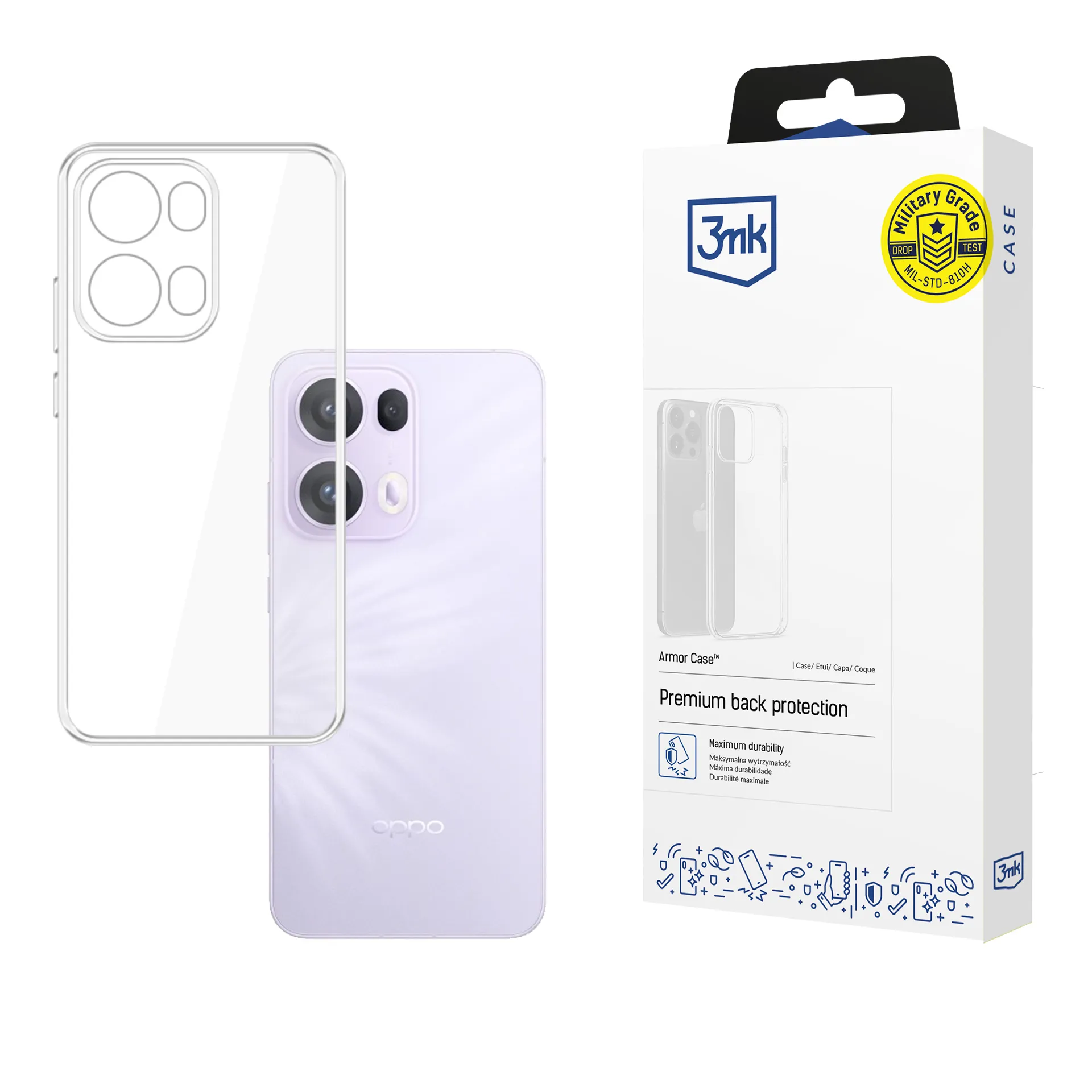 Capa para Oppo Reno 13 Pro - 3mk Clear Case