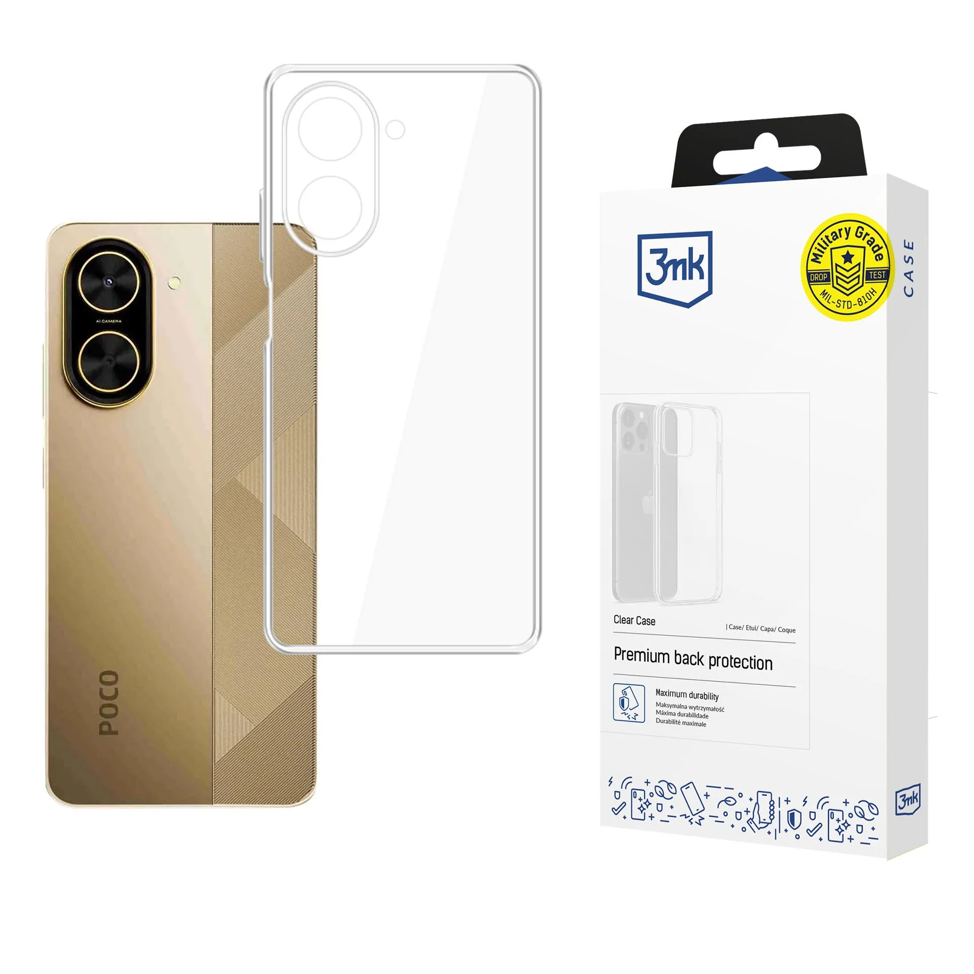 Capa para POCO C71 4G /Redmi A5 5G - 3mk Clear Case