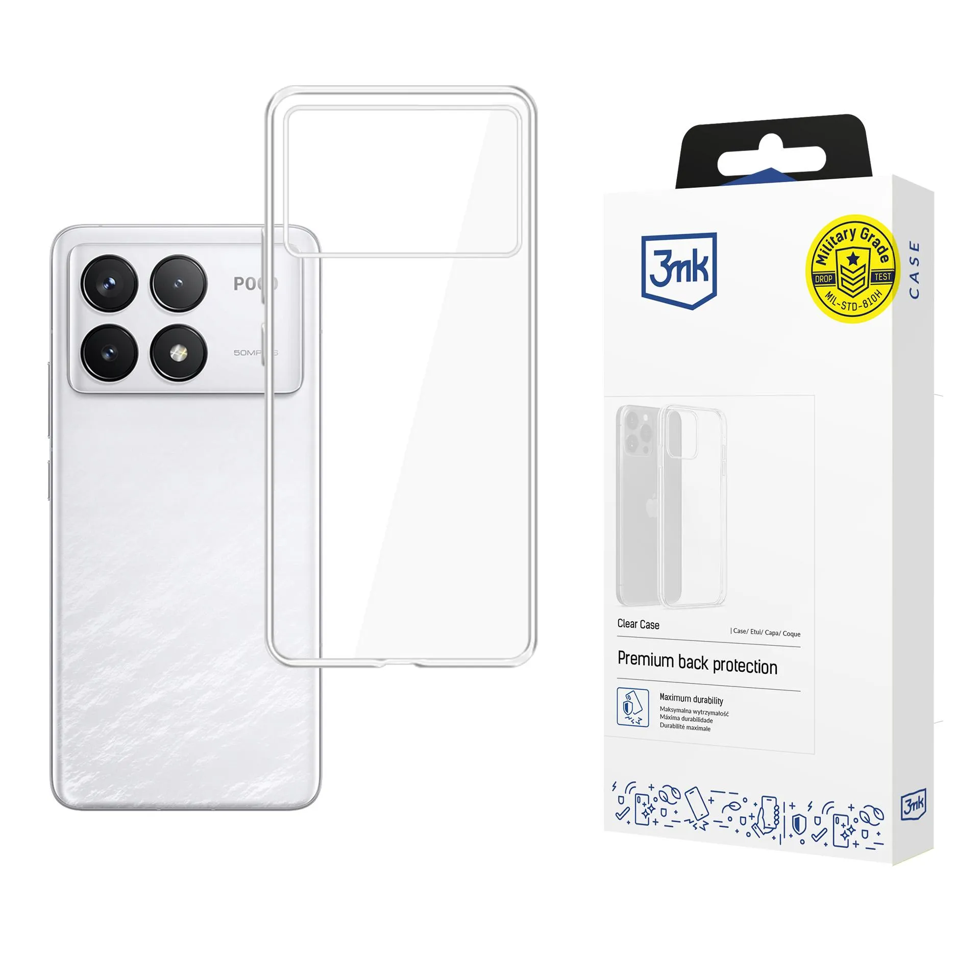 Capa para Poco F6 Pro - 3mk Clear Case
