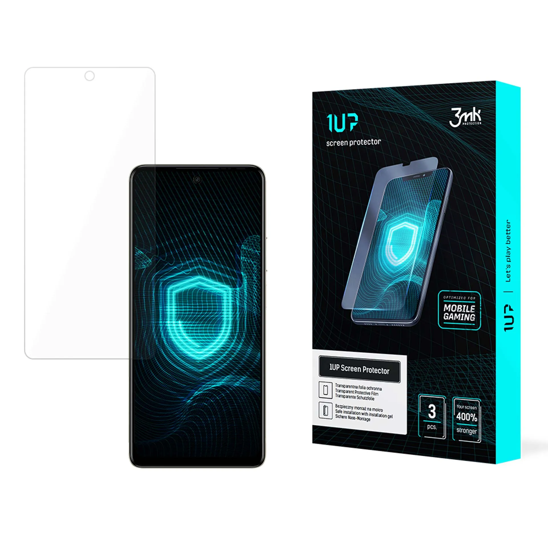 Película protetora para Realme 12 Pro/12 Pro+ - protetor de ecra 3mk 1UP (3 peças)