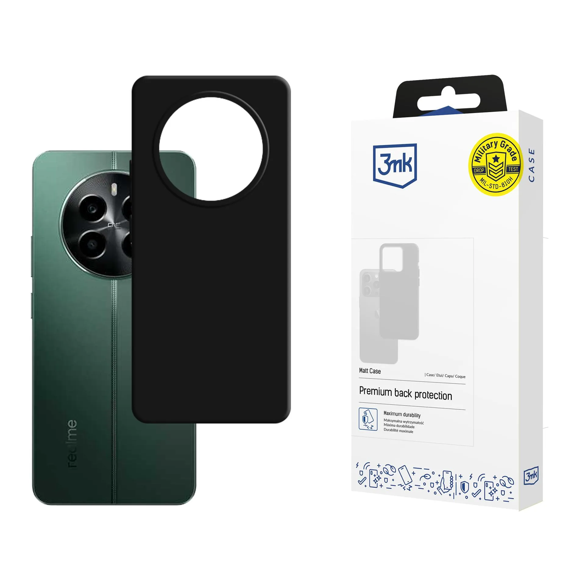 Capa para Realme 13 4G - 3mk Matt Case Preto